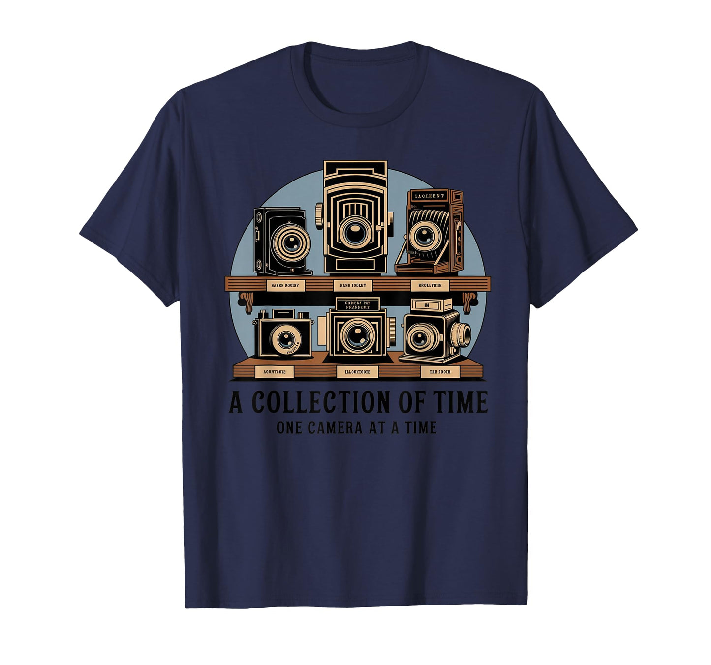 Camera Display Collector Memory Line T-Shirt - Unique Graphic Unisex - T-Shirt, Sweatshirt, Hoodie