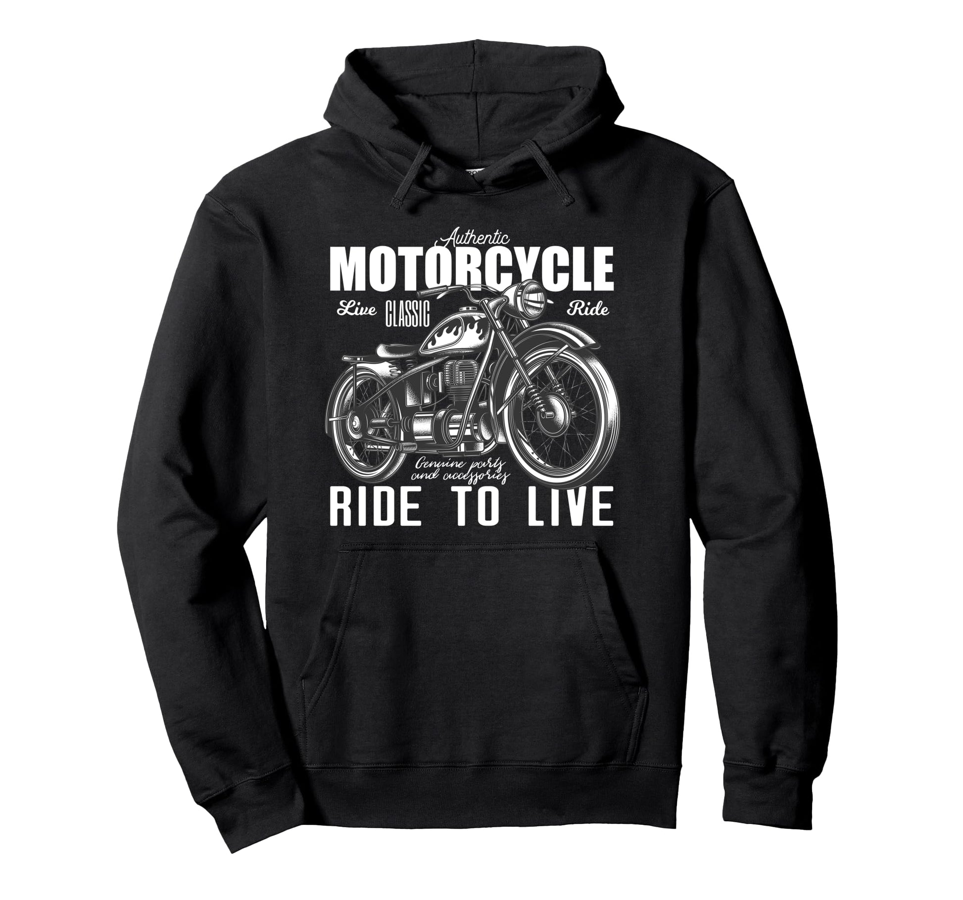Motorcycling Biker Motorcycle Ride Hoodie - Minimalist Print for Adults - T-Shirt, Sweatshirt, Hoodie