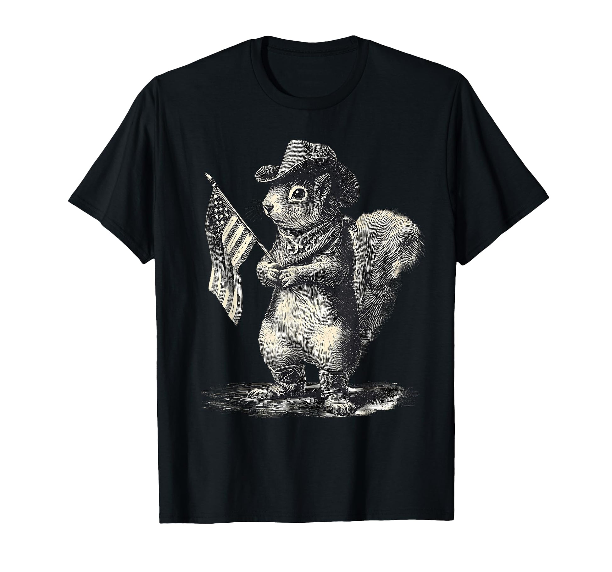 Squirrel Cowboy Rodeo Cowgirl Western T-Shirt - Trendy Graphic Men Women - T-Shirt, Sweatshirt, Hoodie
