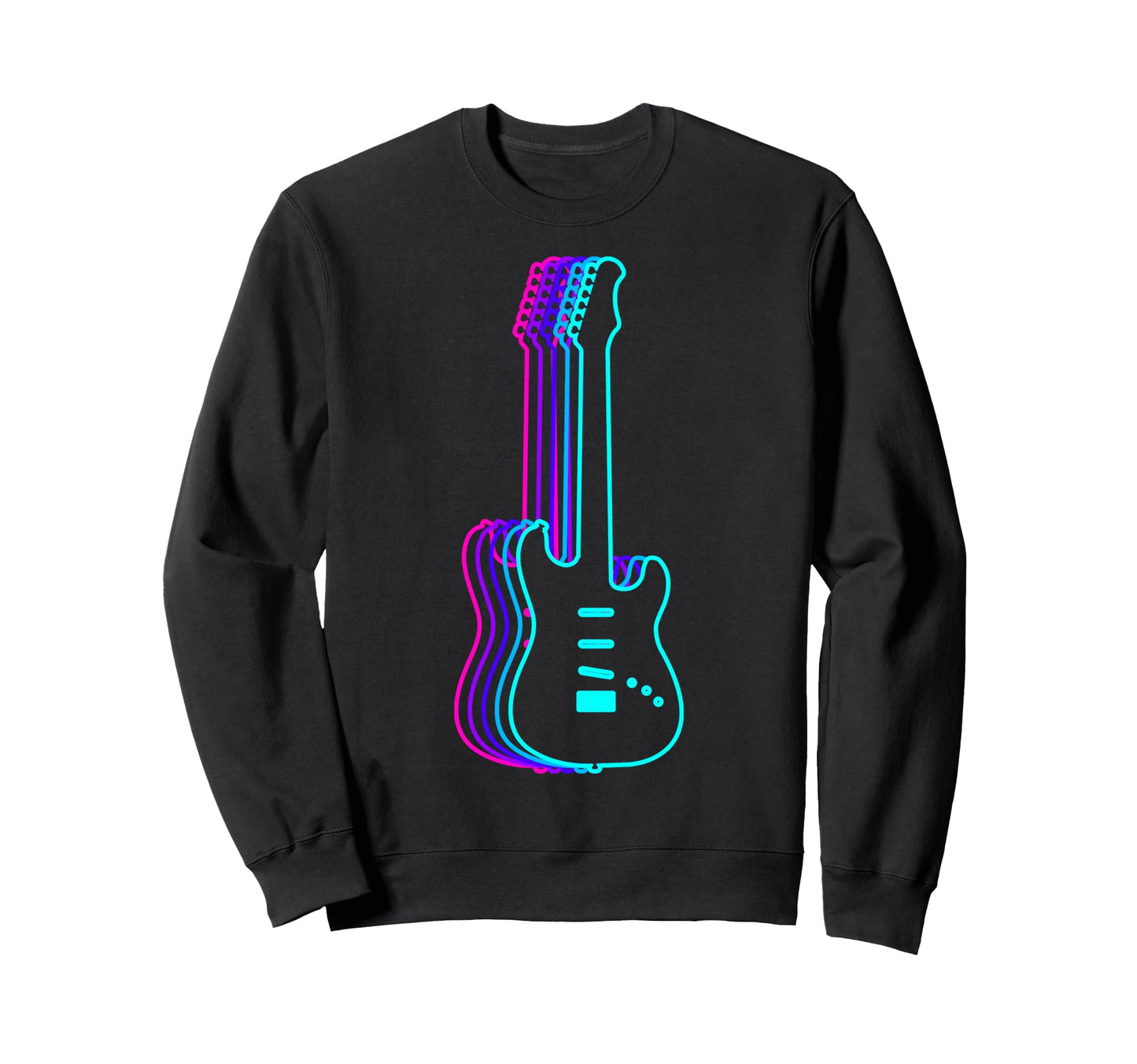 Guitar Instrument Guitarist Vaporwave Sweatshirt - Custom Art Print Unisex - T-Shirt, Sweatshirt, Hoodie