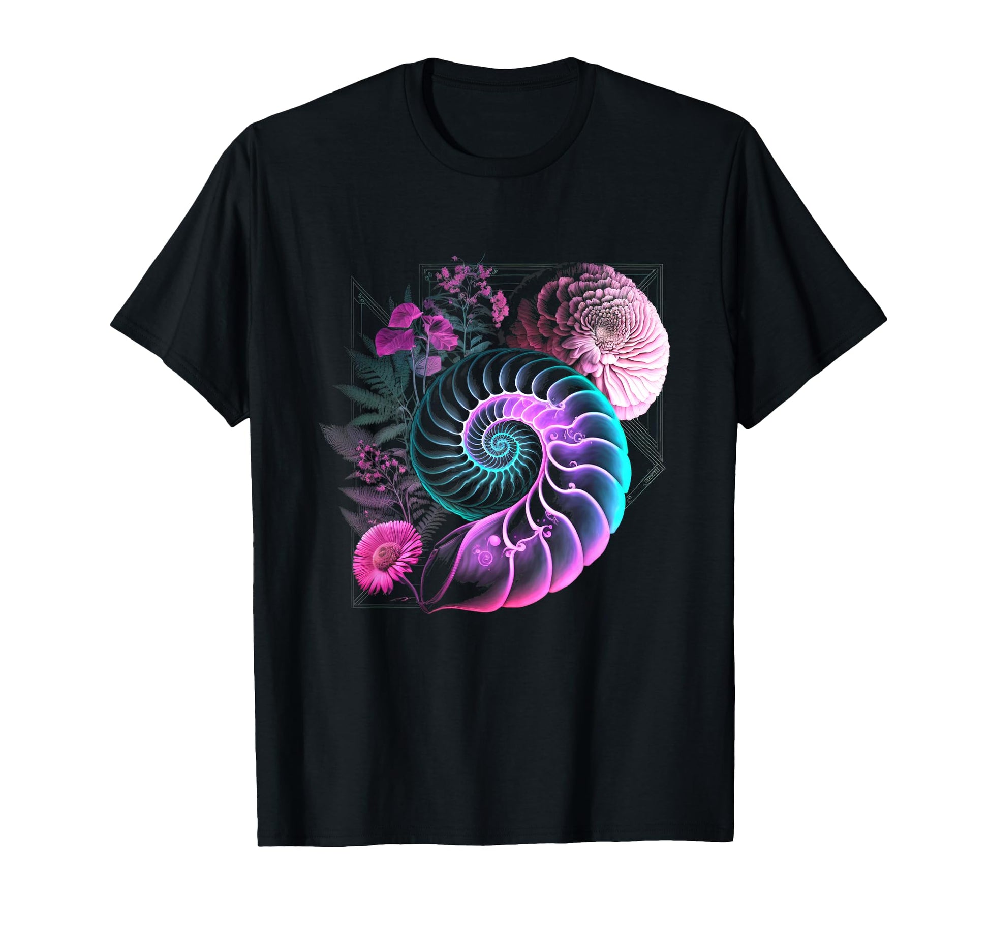 Fibonacci Spiral Vaporwave Aesthetics T-Shirt - Unique Graphic for Adults - T-Shirt, Sweatshirt, Hoodie