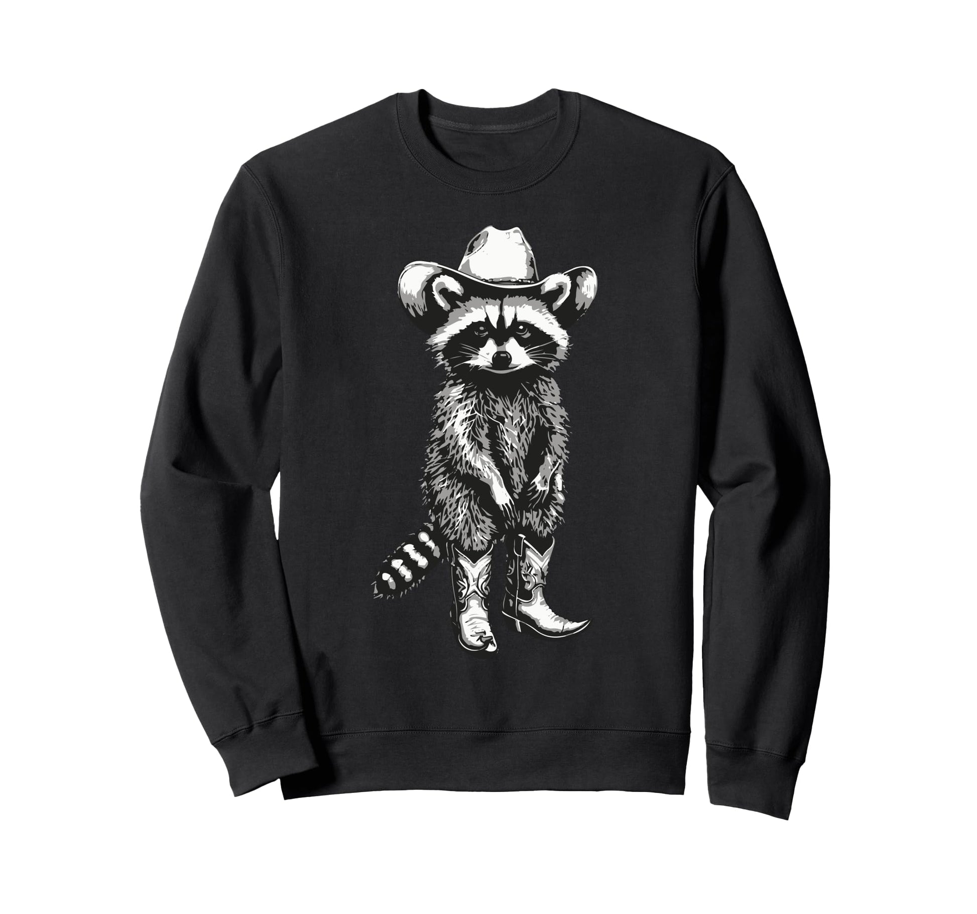 Raccoon Cowboy Cowgirl Western Country Sweatshirt - Custom Art Print Unisex - T-Shirt, Sweatshirt, Hoodie