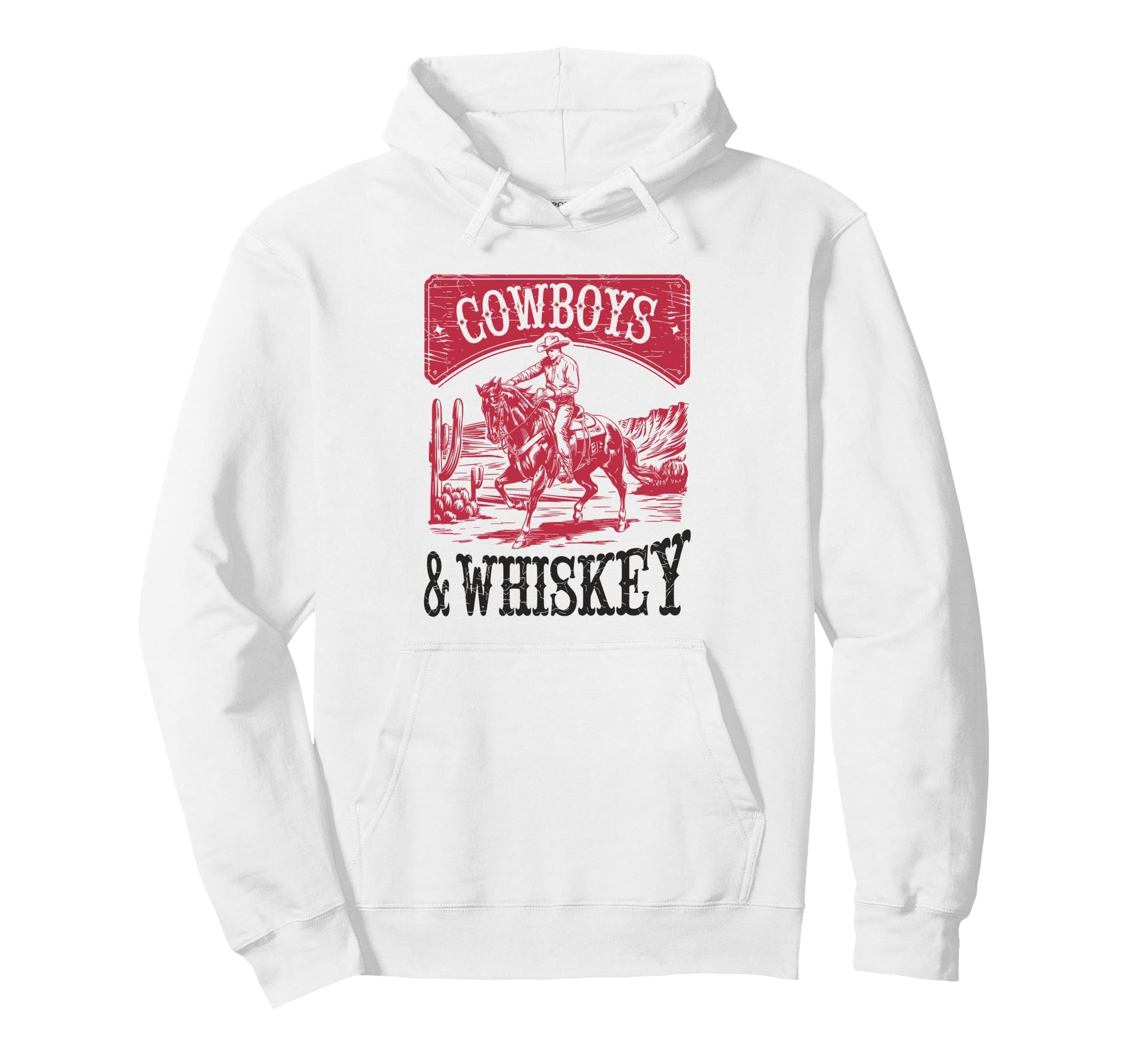 Cowboys Whiskey Bronc Rider Cowgirl Hoodie - Custom Art Print for Adults - T-Shirt, Sweatshirt, Hoodie