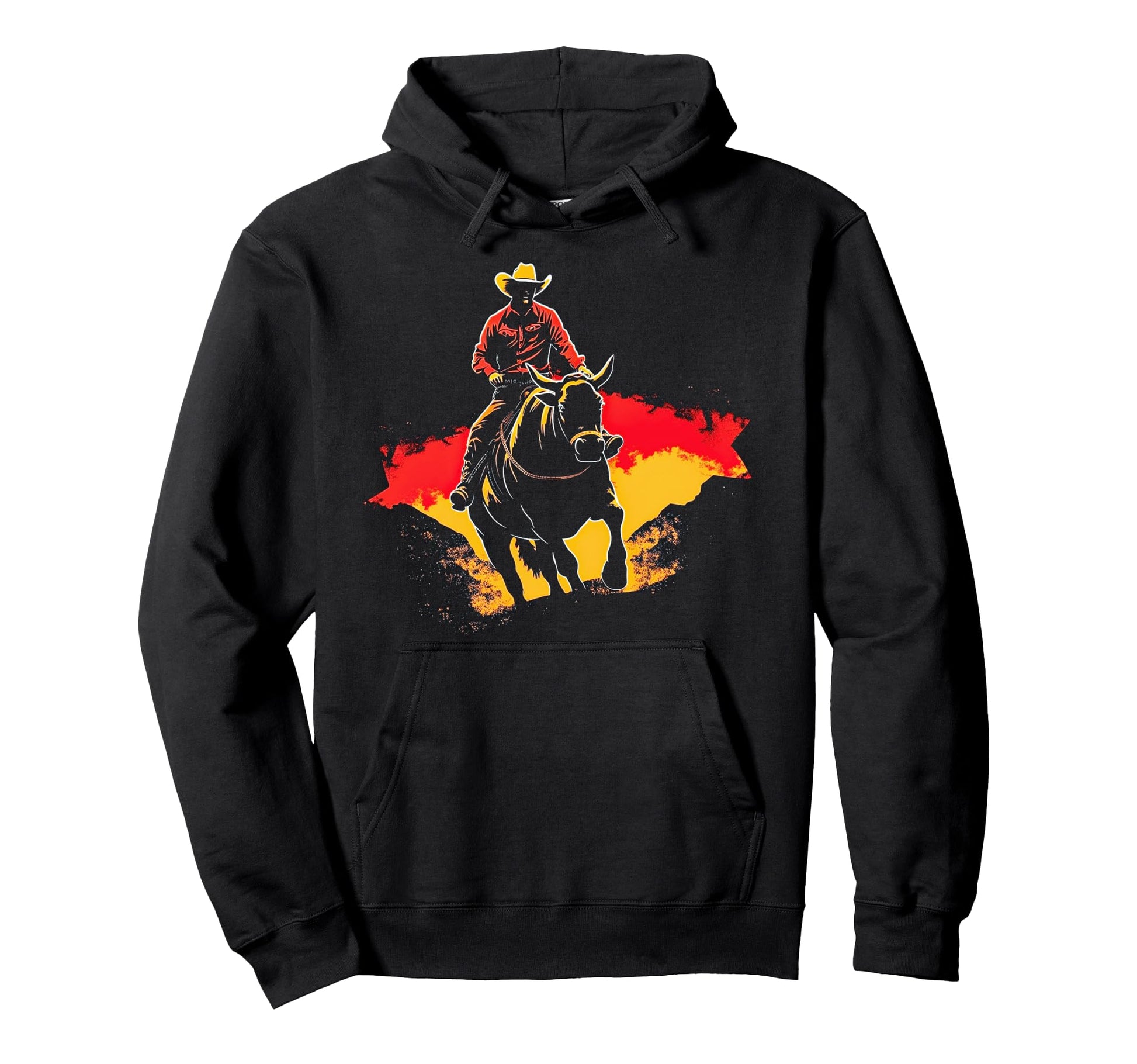 Cowboy Rodeo Horse Riding Usa Cowboy Hoodie - Unique Graphic for Adults - T-Shirt, Sweatshirt, Hoodie