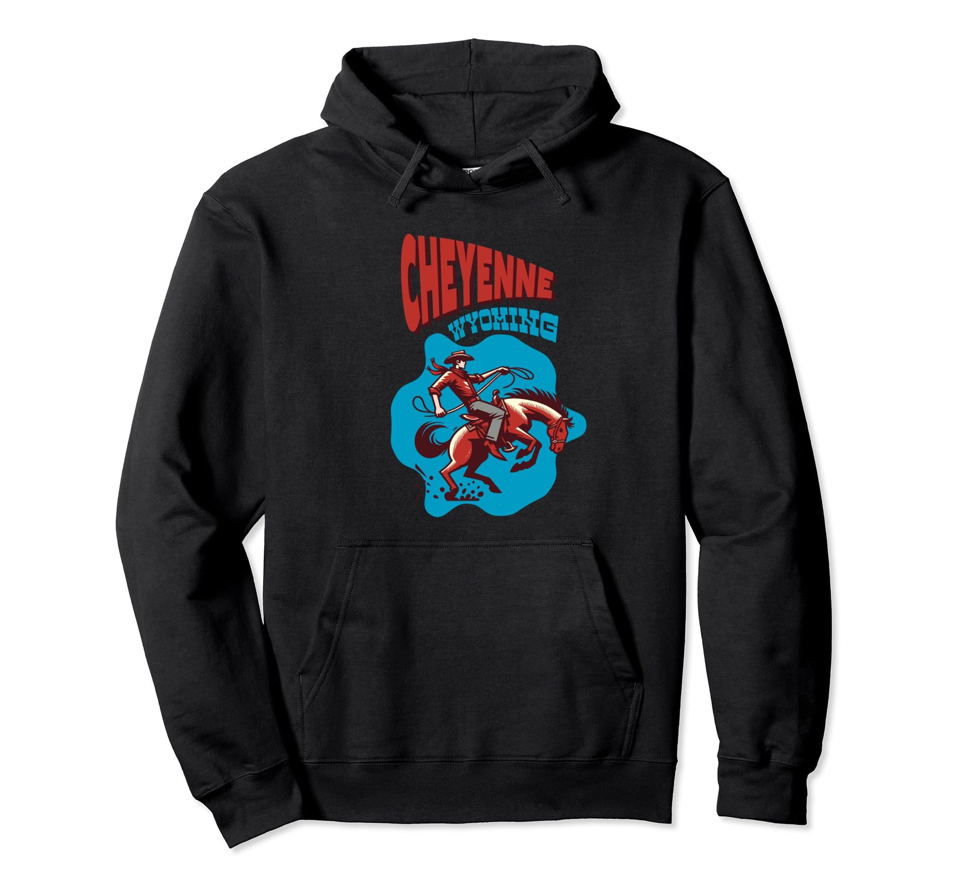 Cheyenne Wyoming Cowboy Hoodie - Streetwear Style Men Women - T-Shirt, Sweatshirt, Hoodie