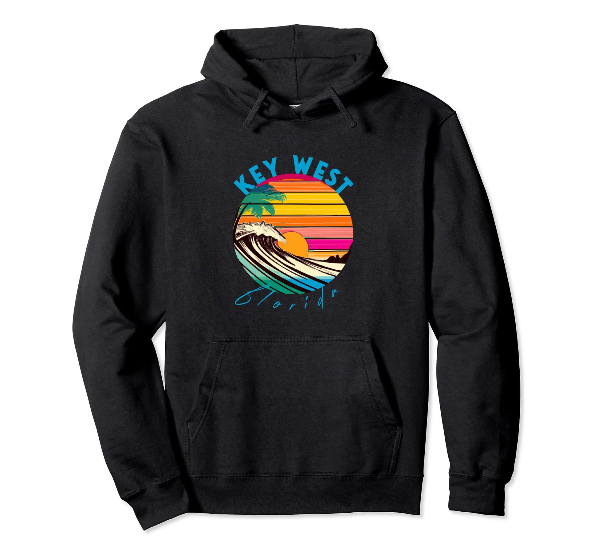 Key West 1980S Florida Beach Hoodie - Streetwear Style Unisex - T-Shirt, Sweatshirt, Hoodie
