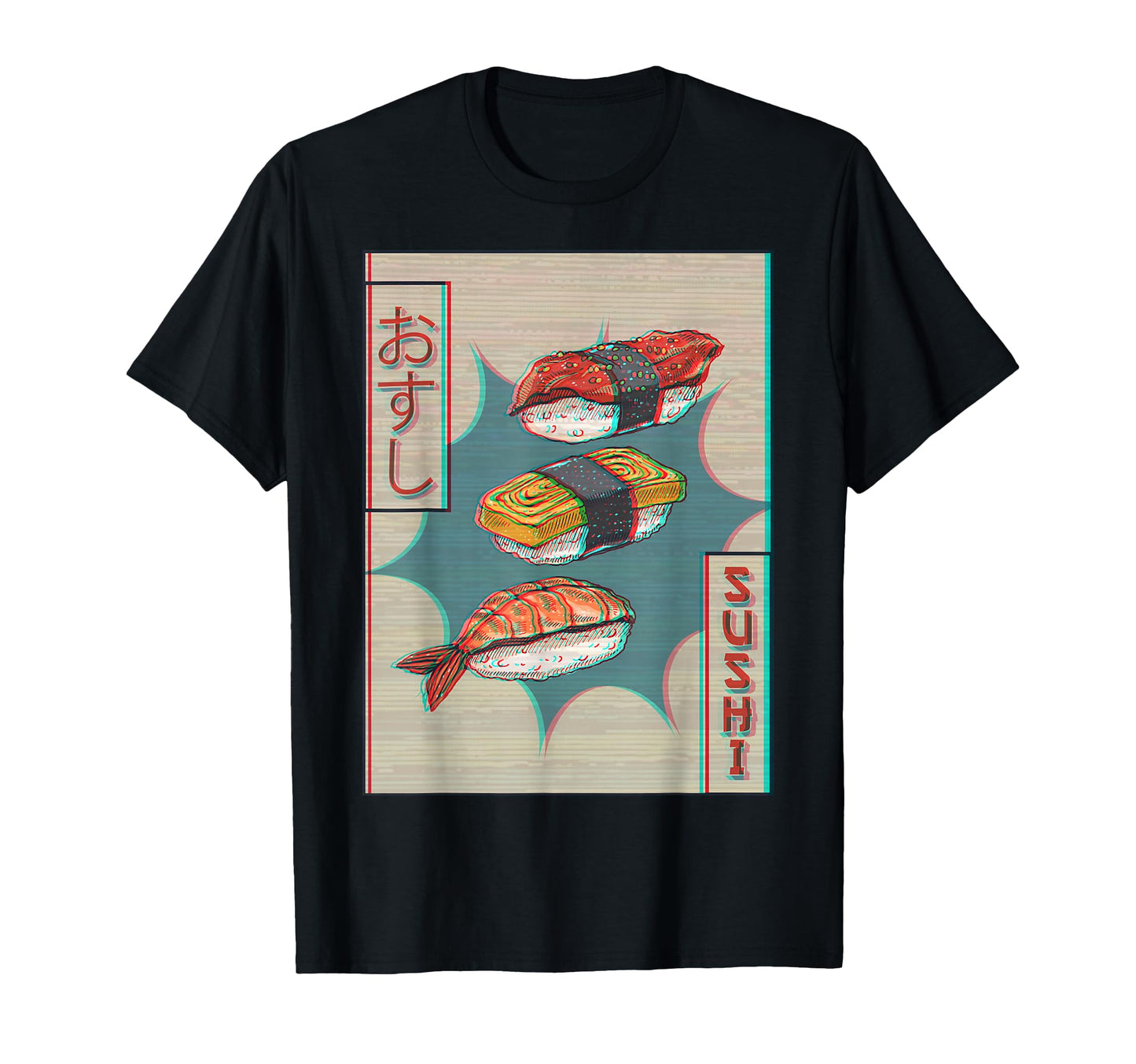 Sushi Japanese Vaporwave Aesthetic T-Shirt - Minimalist Print for Adults - T-Shirt, Sweatshirt, Hoodie
