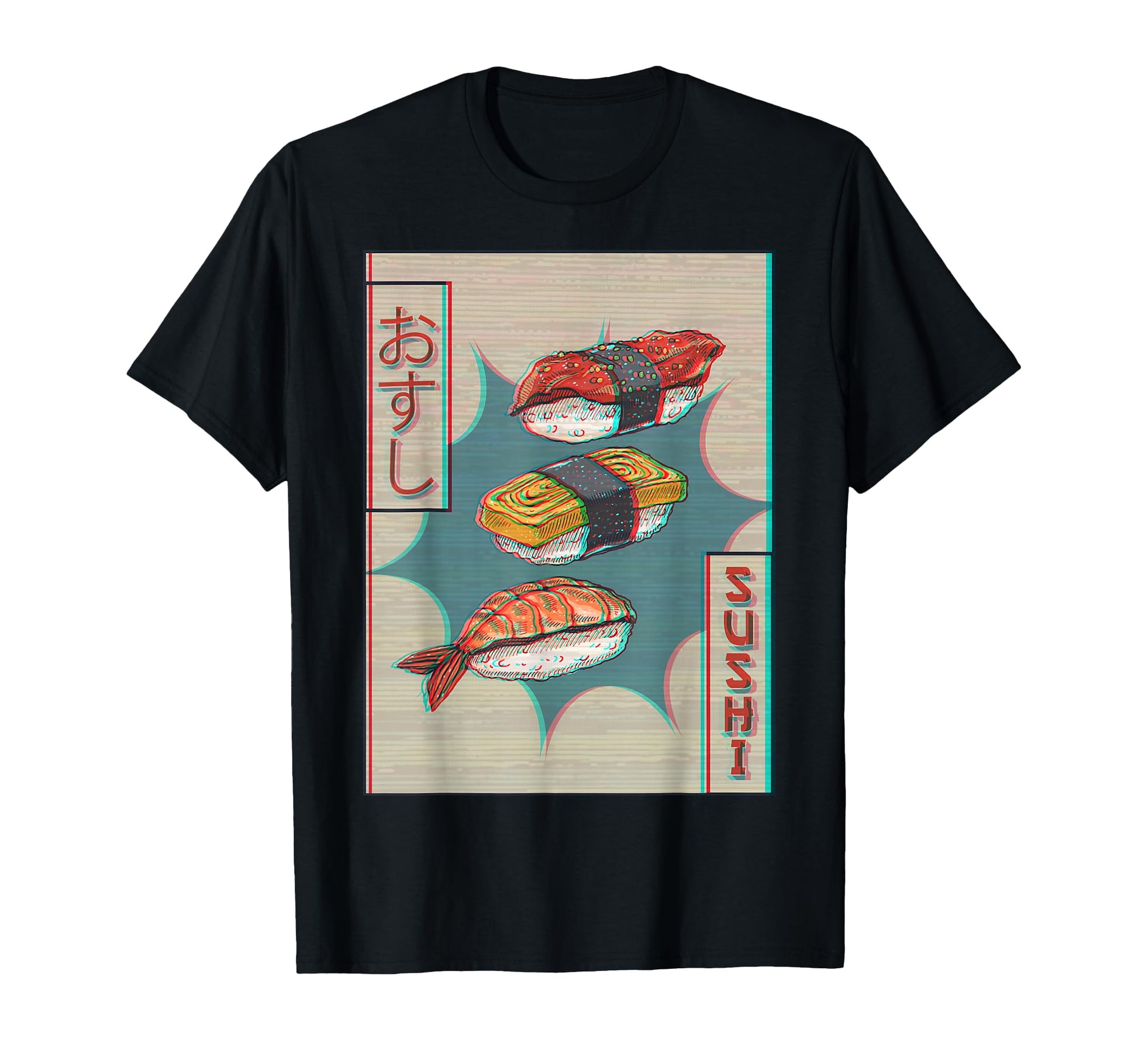 Sushi Japanese Vaporwave Aesthetic T-Shirt - Minimalist Print for Adults - T-Shirt, Sweatshirt, Hoodie