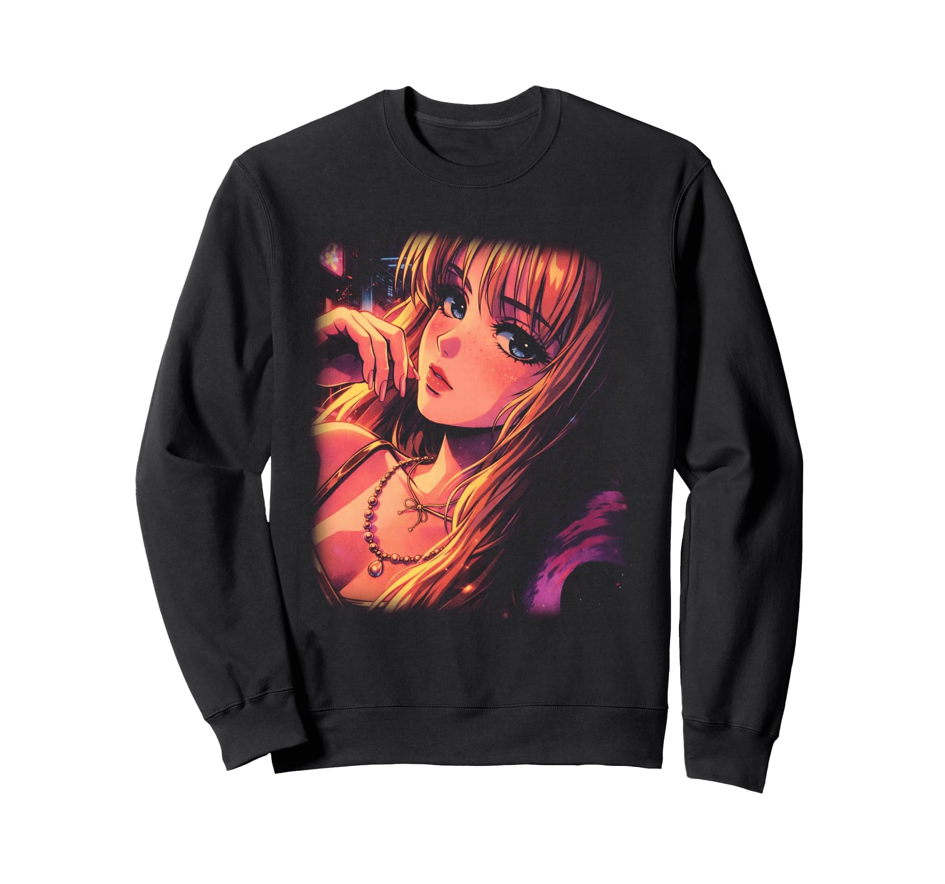 Vaporwave Anime Aesthetic Sweatshirt - Aesthetic Graphic Men Women - T-Shirt, Sweatshirt, Hoodie