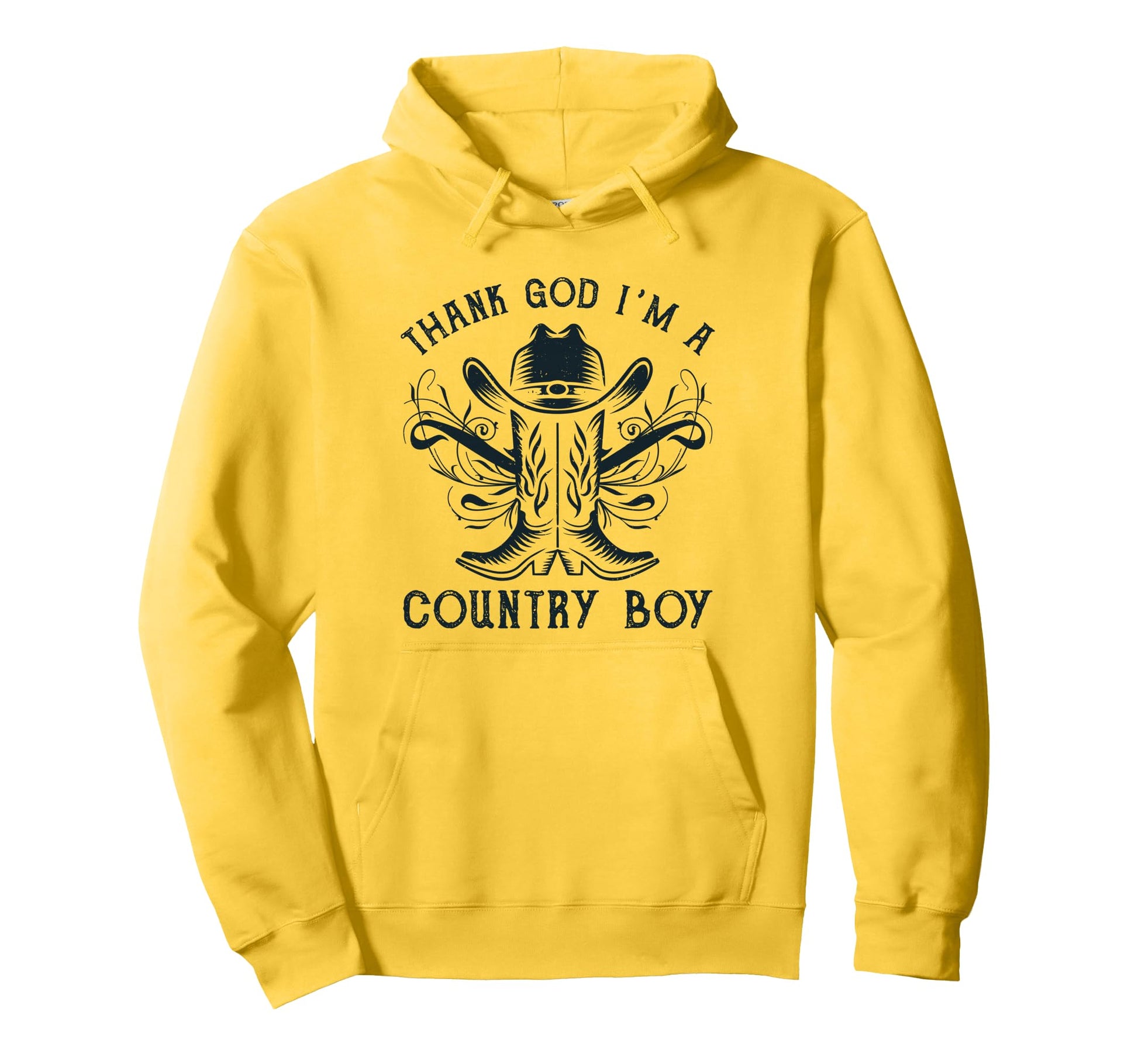 Thank God Im Country Music Cowboy Western Hoodie - Graphic Print Men Women - T-Shirt, Sweatshirt, Hoodie