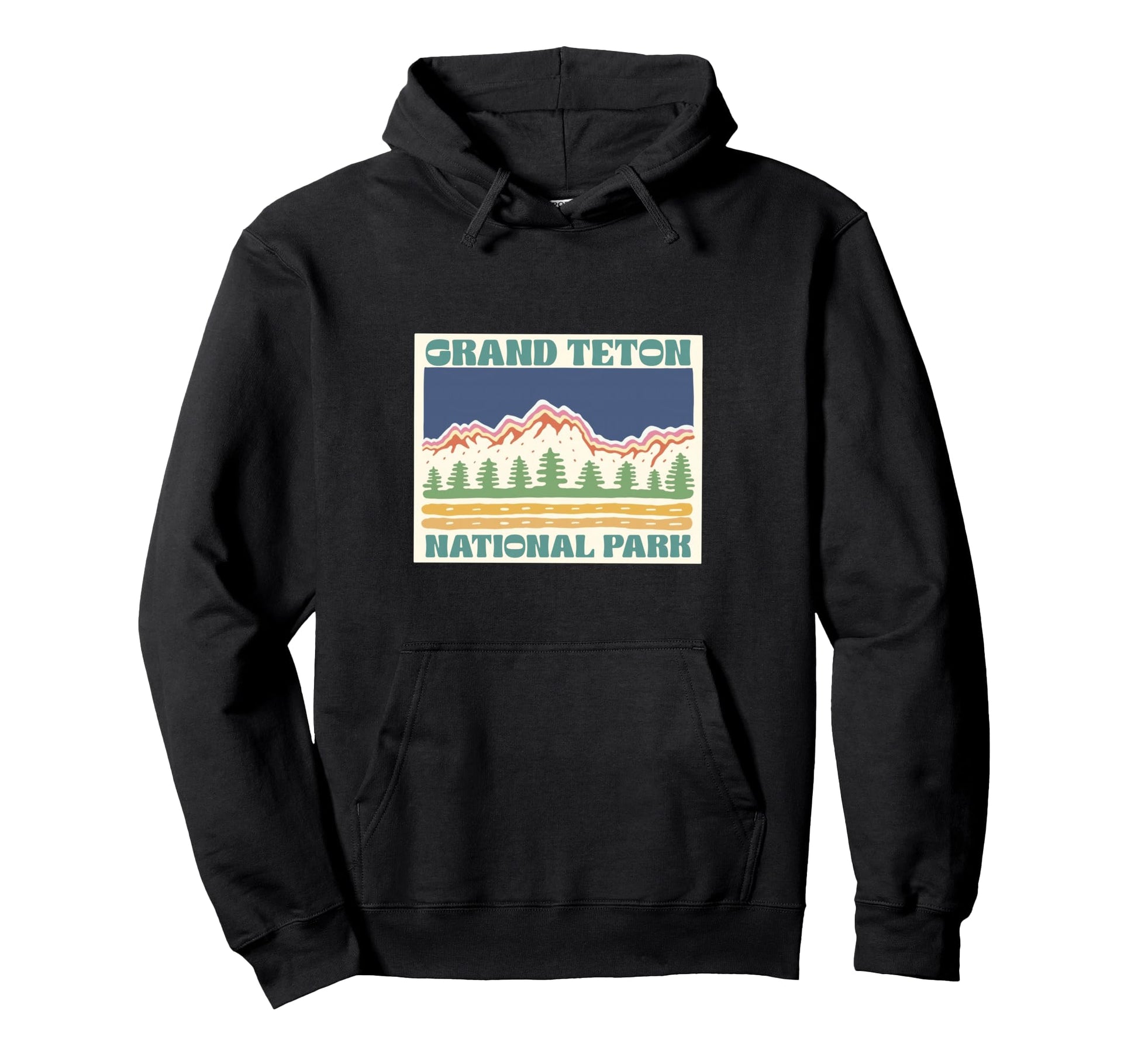 Grand Teton National Park Wyoming Hiking Hoodie - Trendy Graphic Unisex - T-Shirt, Sweatshirt, Hoodie