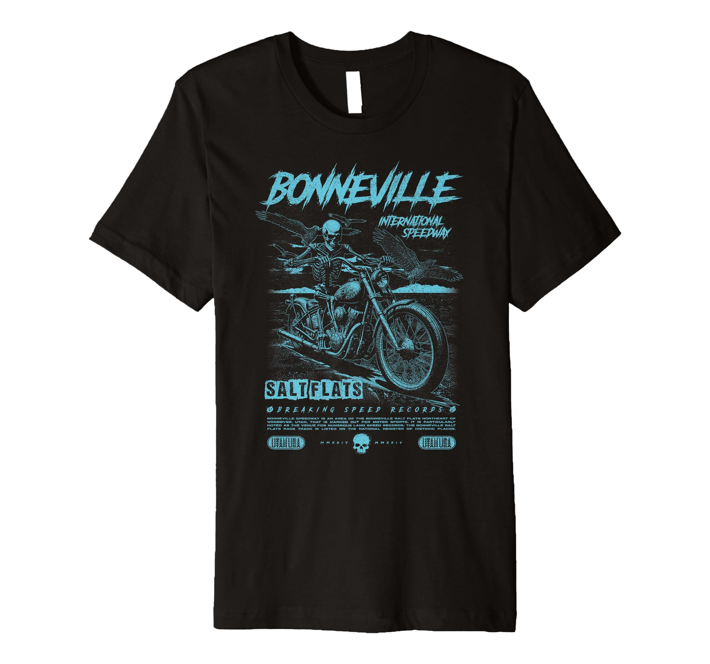 Bonneville Salt Flats Motorcycle T-Shirt - Custom Art Print Men Women - T-Shirt, Sweatshirt, Hoodie