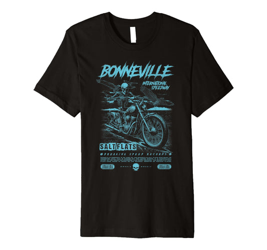 Bonneville Salt Flats Motorcycle T-Shirt - Custom Art Print Men Women - T-Shirt, Sweatshirt, Hoodie