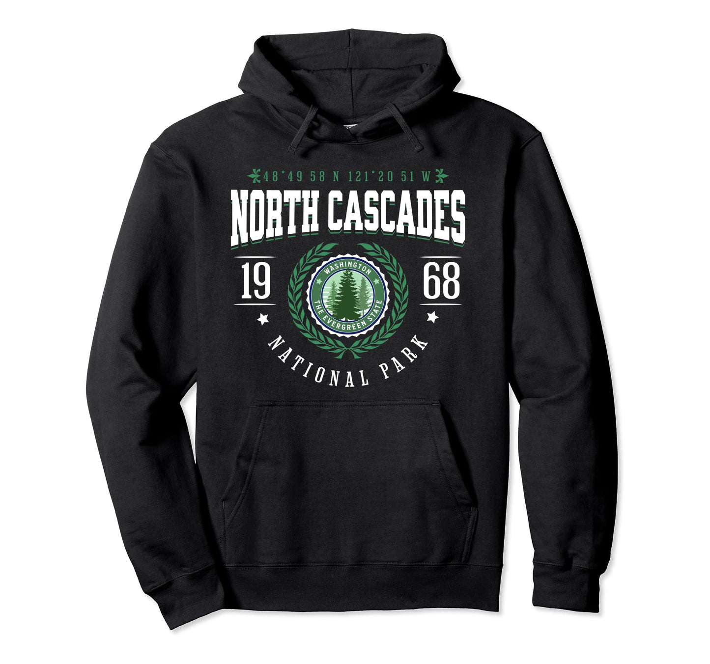 North Cascades National Park Hoodie - Streetwear Style for Adults - T-Shirt, Sweatshirt, Hoodie