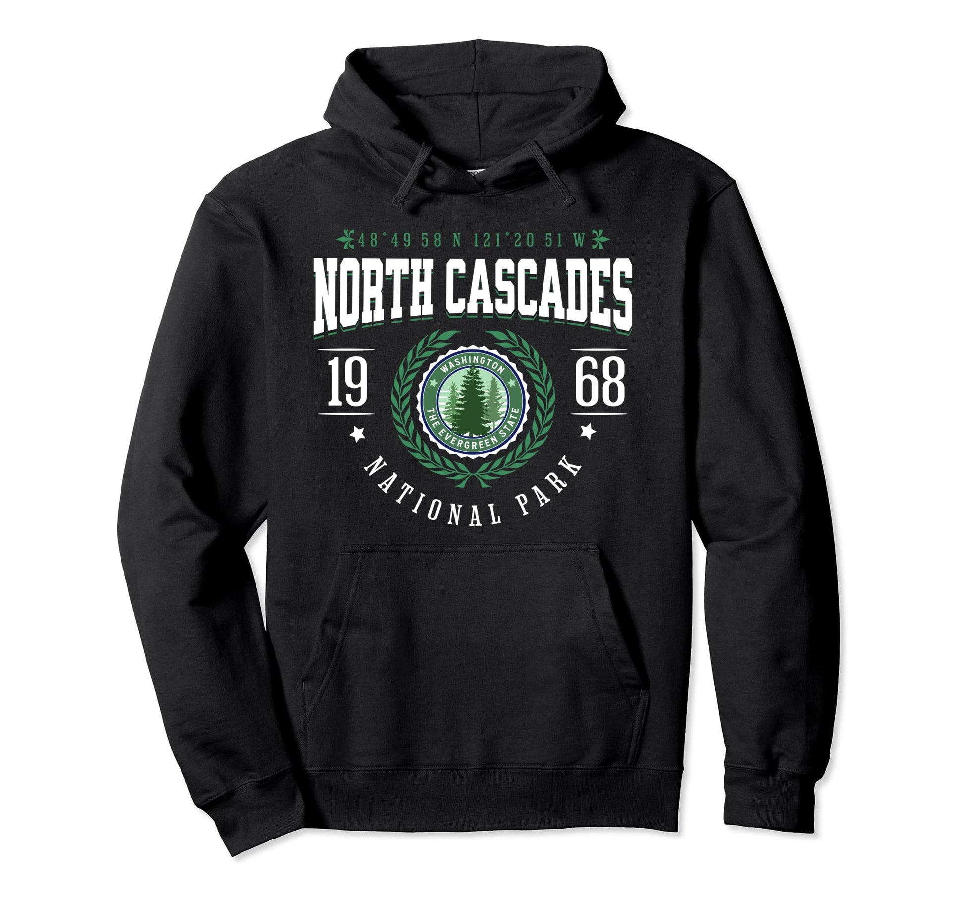 North Cascades National Park Hoodie - Streetwear Style for Adults - T-Shirt, Sweatshirt, Hoodie