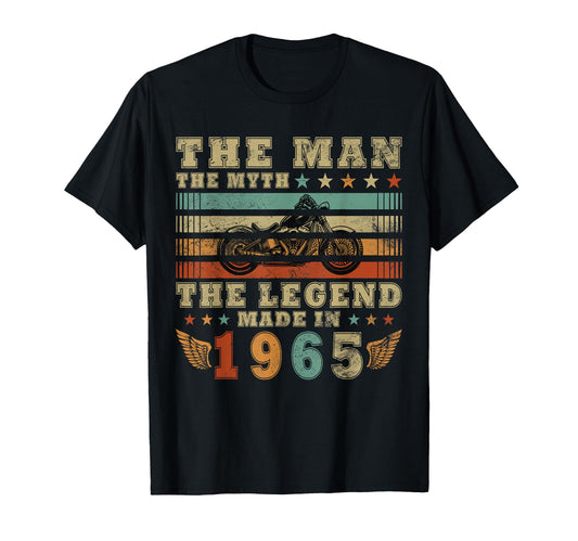 60 Years Biker 1965 Motorcyclist T-Shirt - Novelty Apparel Unisex - T-Shirt, Sweatshirt, Hoodie