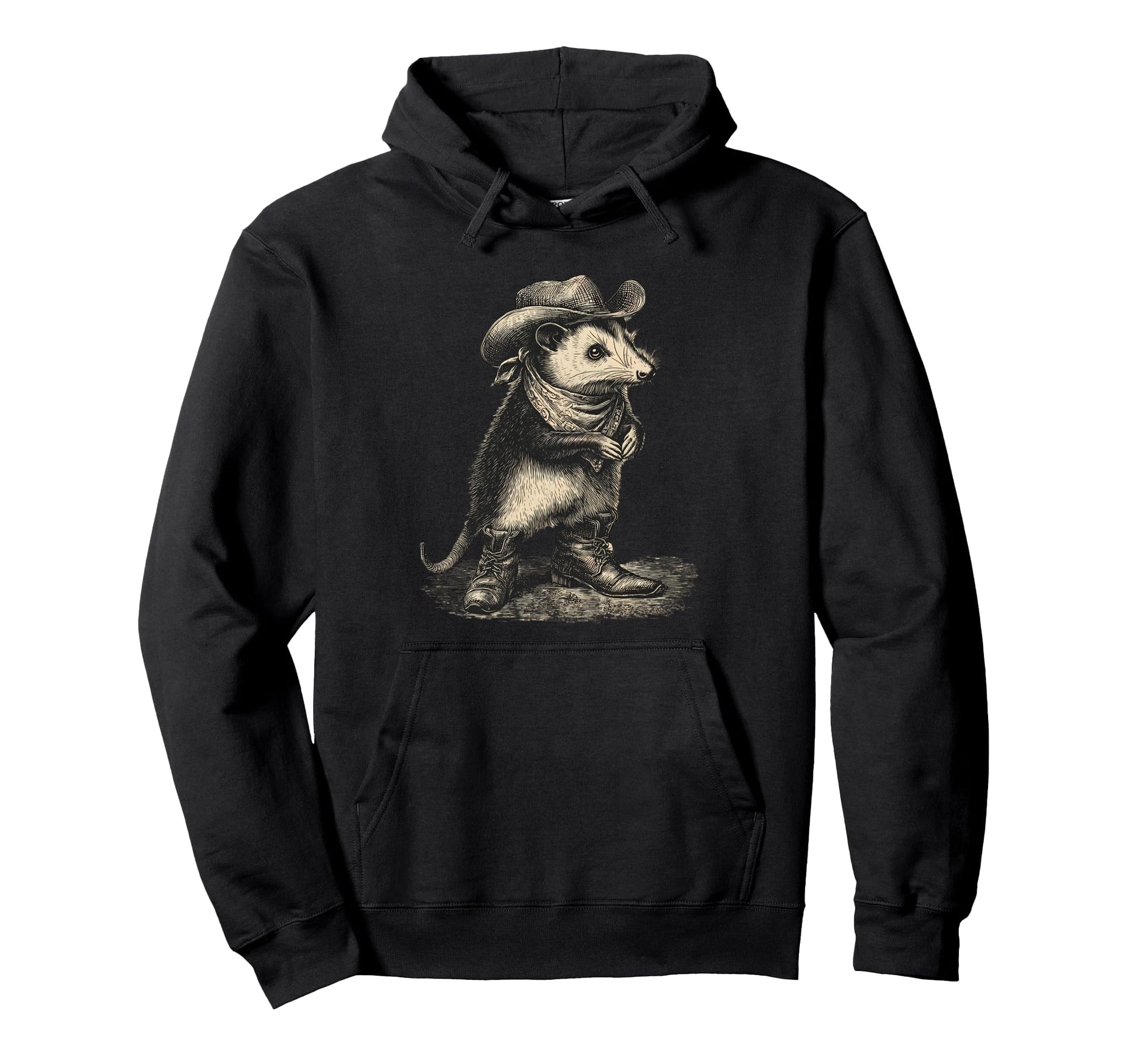 Opossum Cowboy Rodeo Cowgirl Possum Hoodie - Aesthetic Graphic for Adults - T-Shirt, Sweatshirt, Hoodie