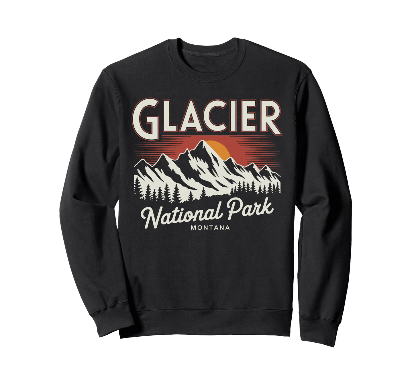 Glacier National Park Montana Usa Sweatshirt - Aesthetic Graphic Men Women - T-Shirt, Sweatshirt, Hoodie