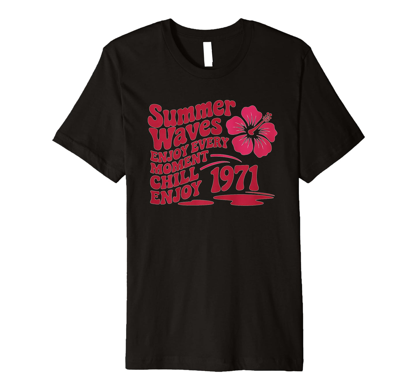 Vibes Summer Waves Typography Summer T-Shirt - Custom Art Print for Adults - T-Shirt, Sweatshirt, Hoodie