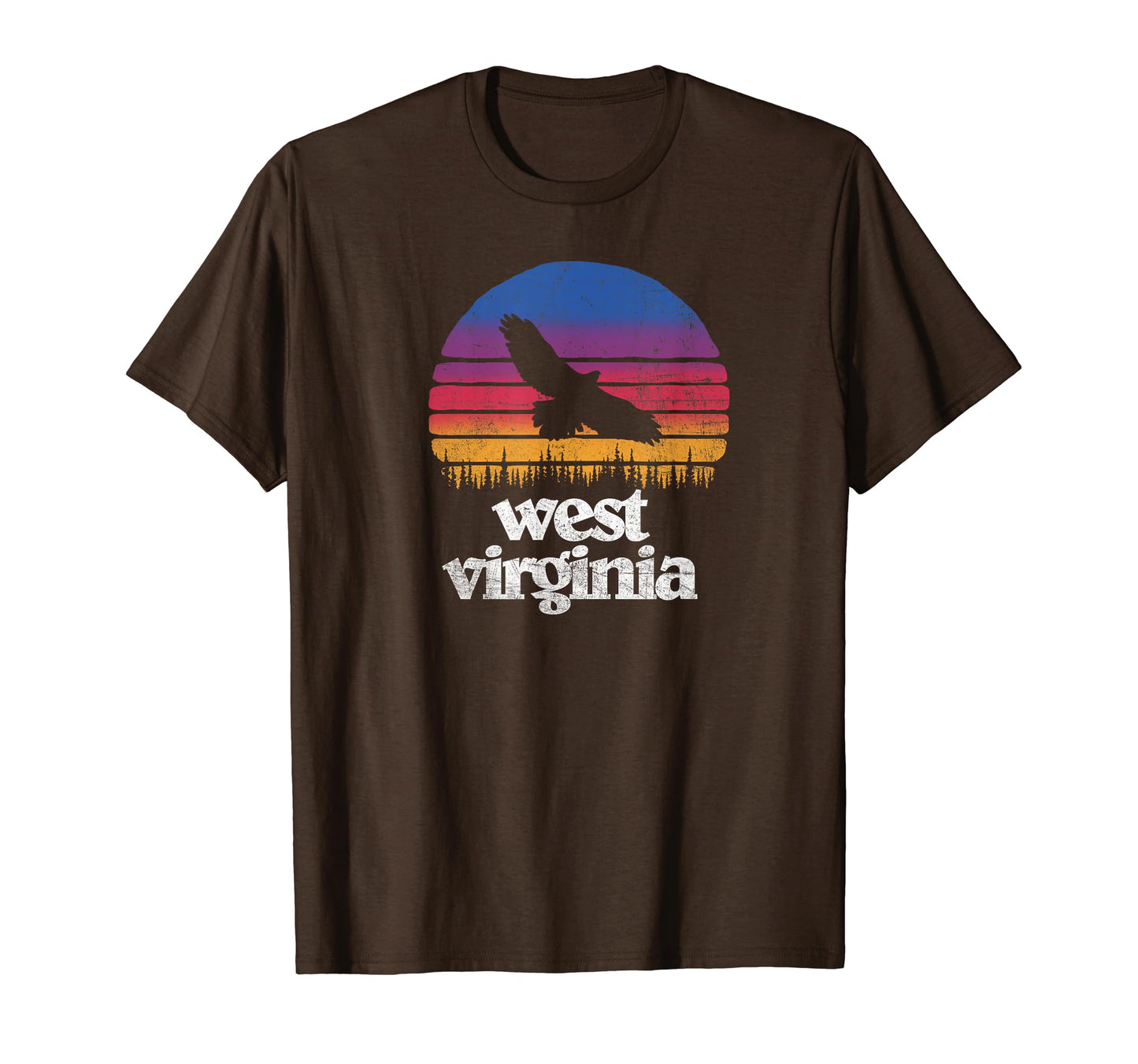 West Virginia Outdoor Soaring Bird Trees T-Shirt - Unique Graphic Unisex - T-Shirt, Sweatshirt, Hoodie