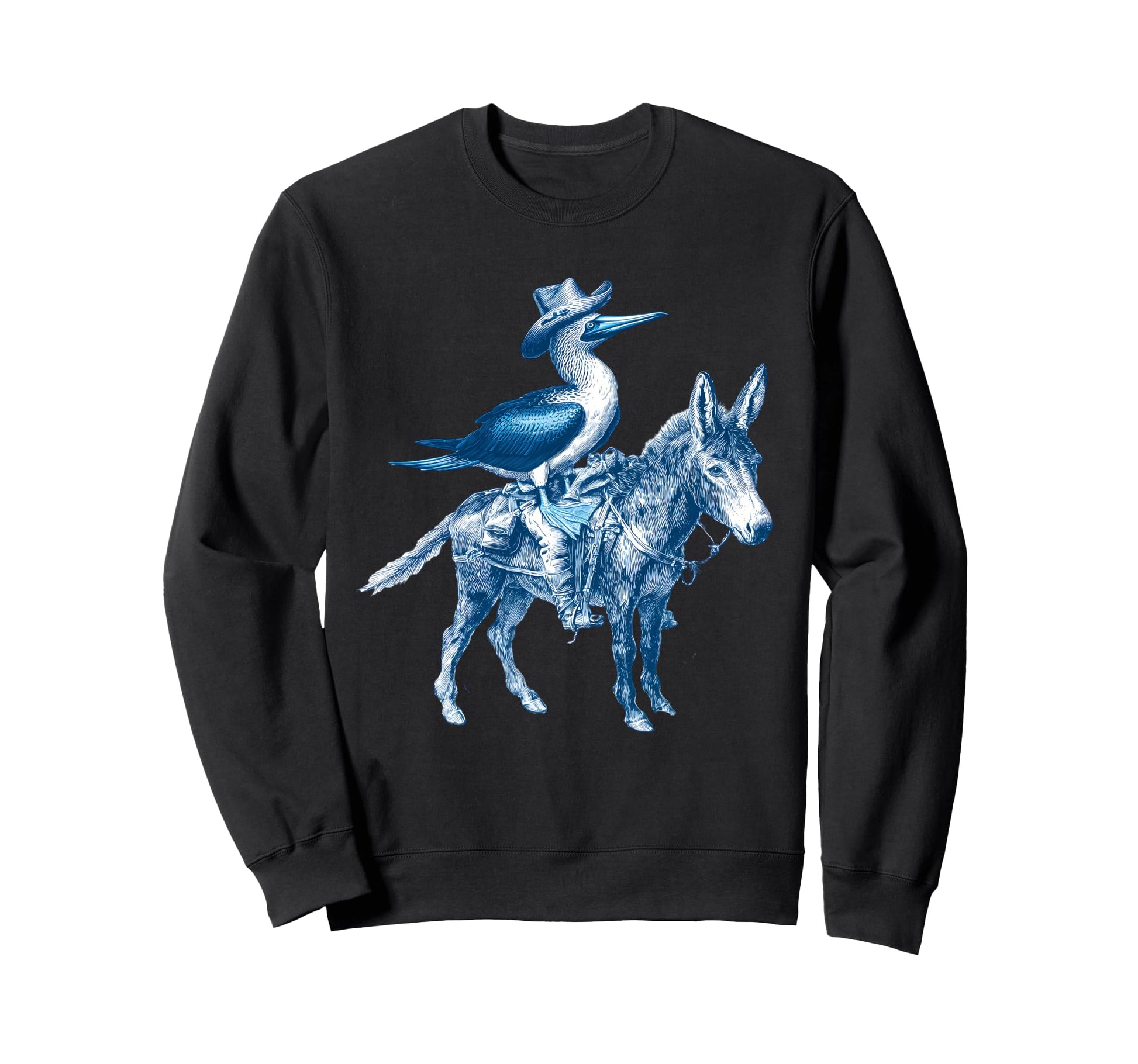 Blue Footed Booby Cowboy Cowgirl Sweatshirt - Unique Graphic Unisex - T-Shirt, Sweatshirt, Hoodie
