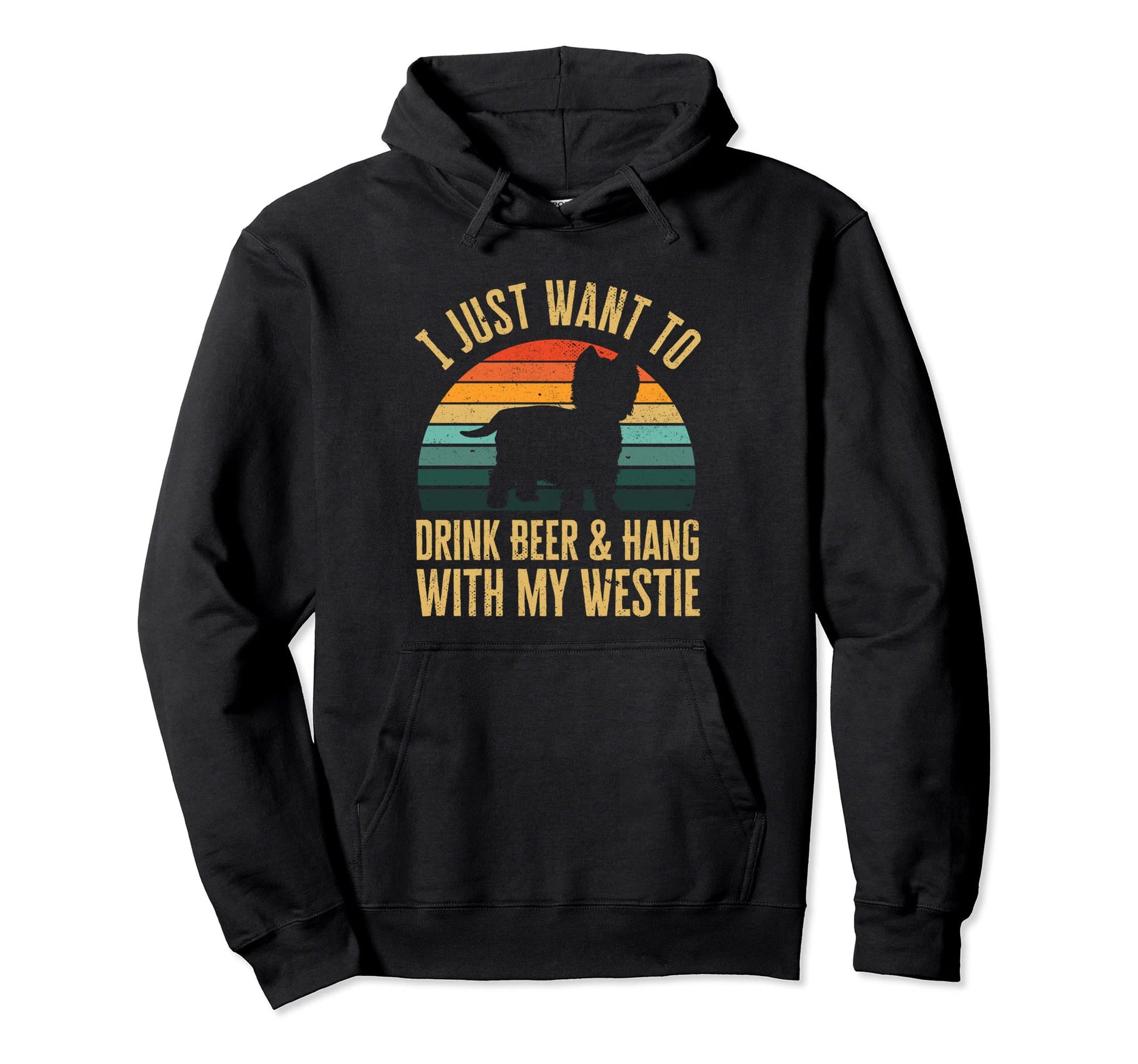 Westie Beer West Highland White Hoodie - Casual Everyday Wear Unisex - T-Shirt, Sweatshirt, Hoodie