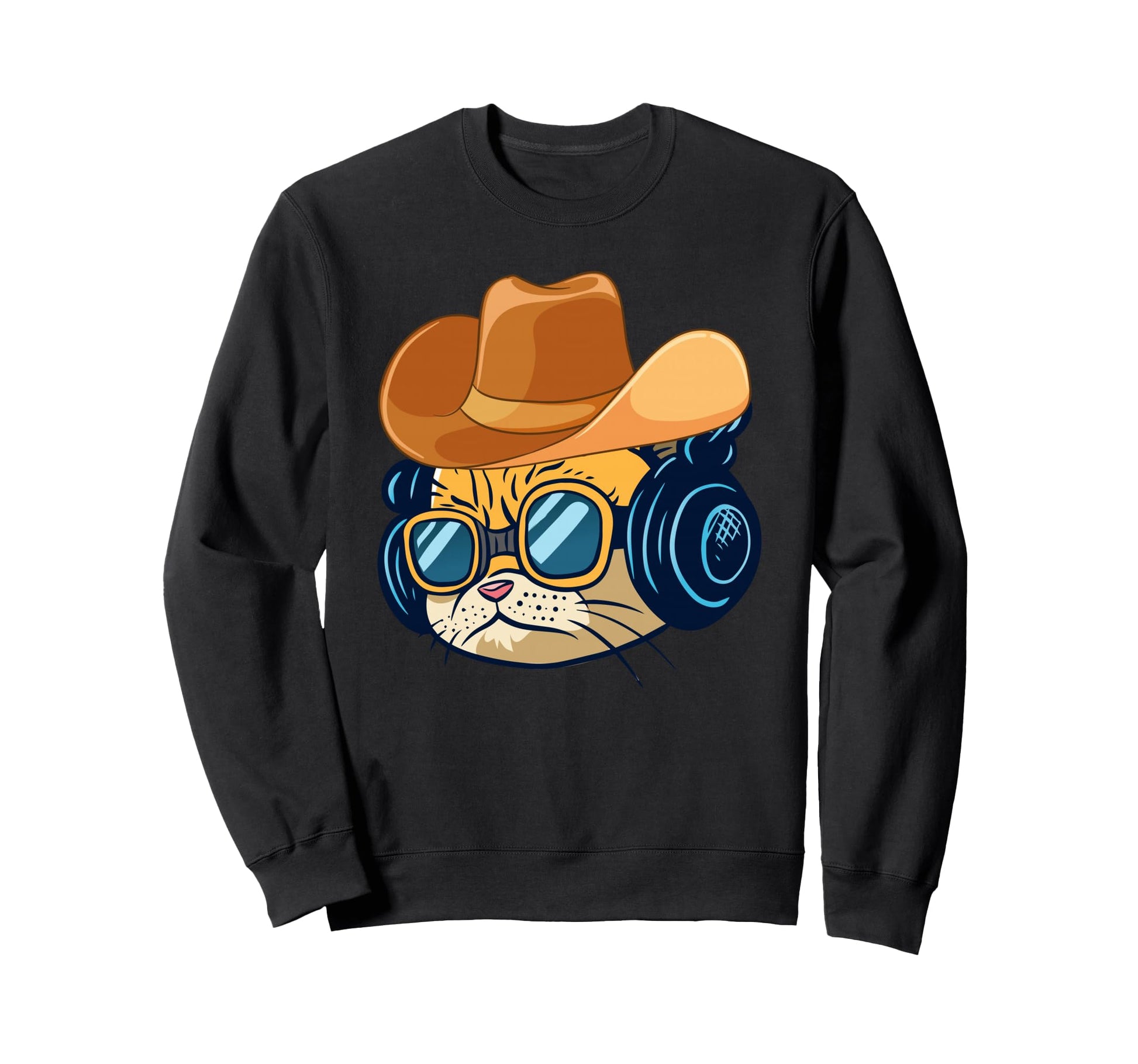 Meowdy Funny Country Music Cat Cowboy Sweatshirt - Custom Art Print Unisex - T-Shirt, Sweatshirt, Hoodie