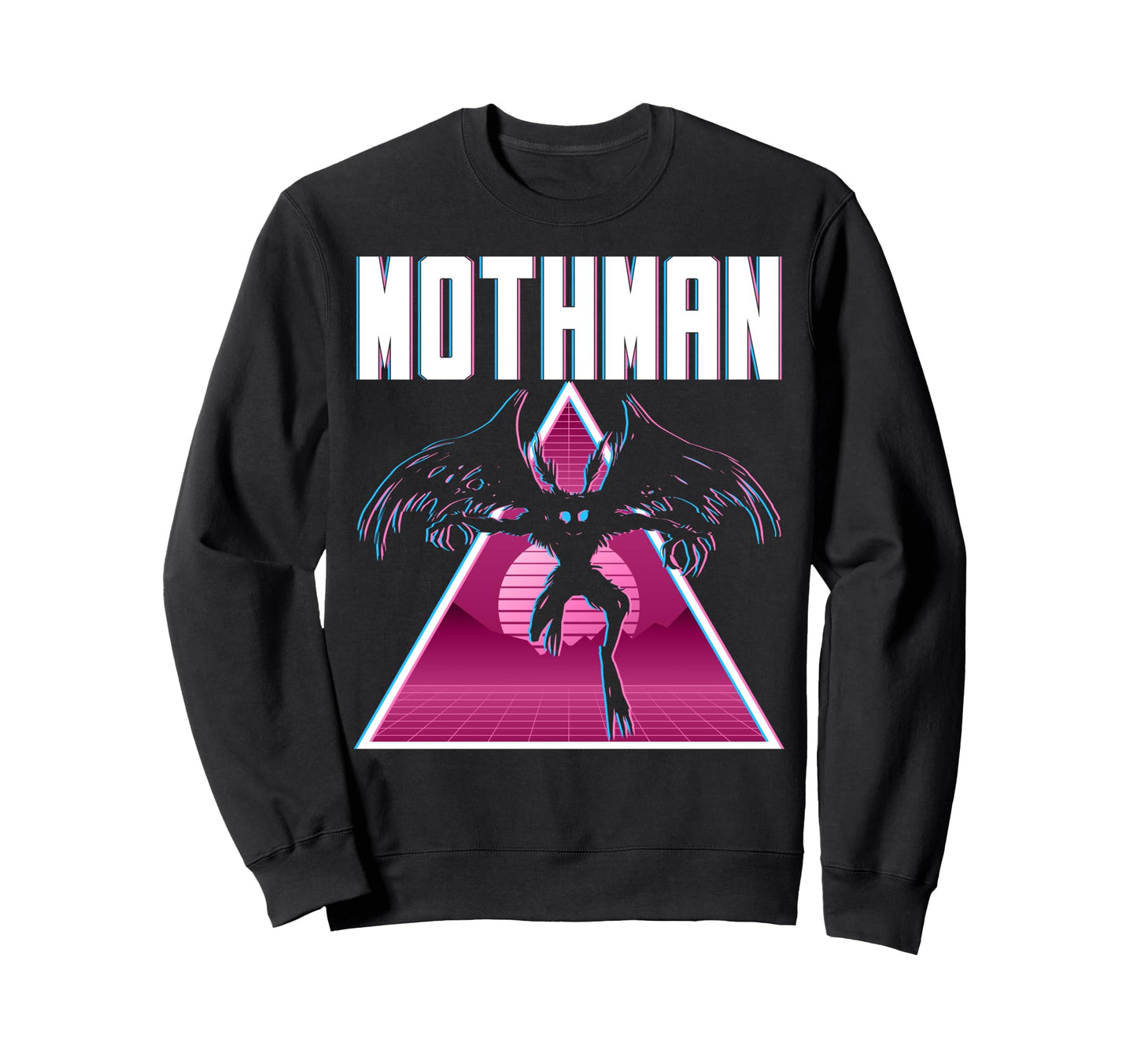 Vaporwave Aesthetic Mothman Sweatshirt - Graphic Print Men Women - T-Shirt, Sweatshirt, Hoodie
