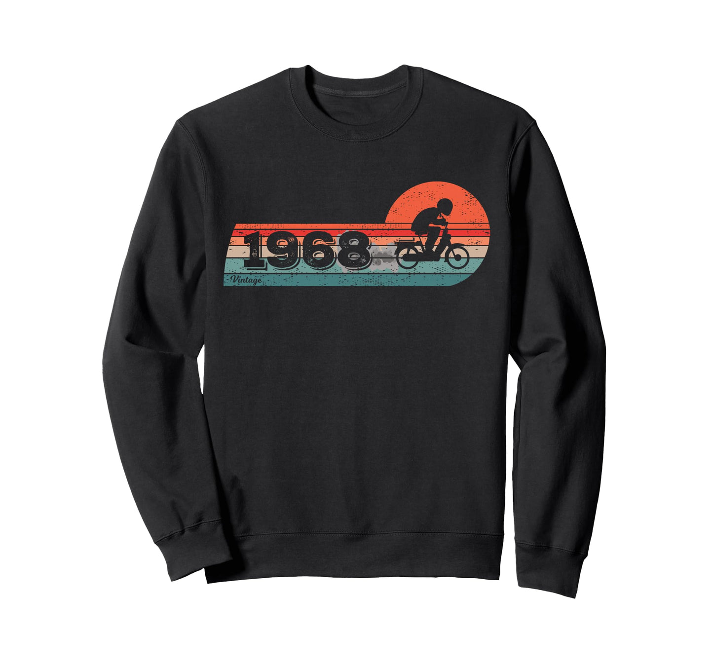 Moped Biker Cyclist 1968 Birthday Sweatshirt - Minimalist Print Unisex - T-Shirt, Sweatshirt, Hoodie