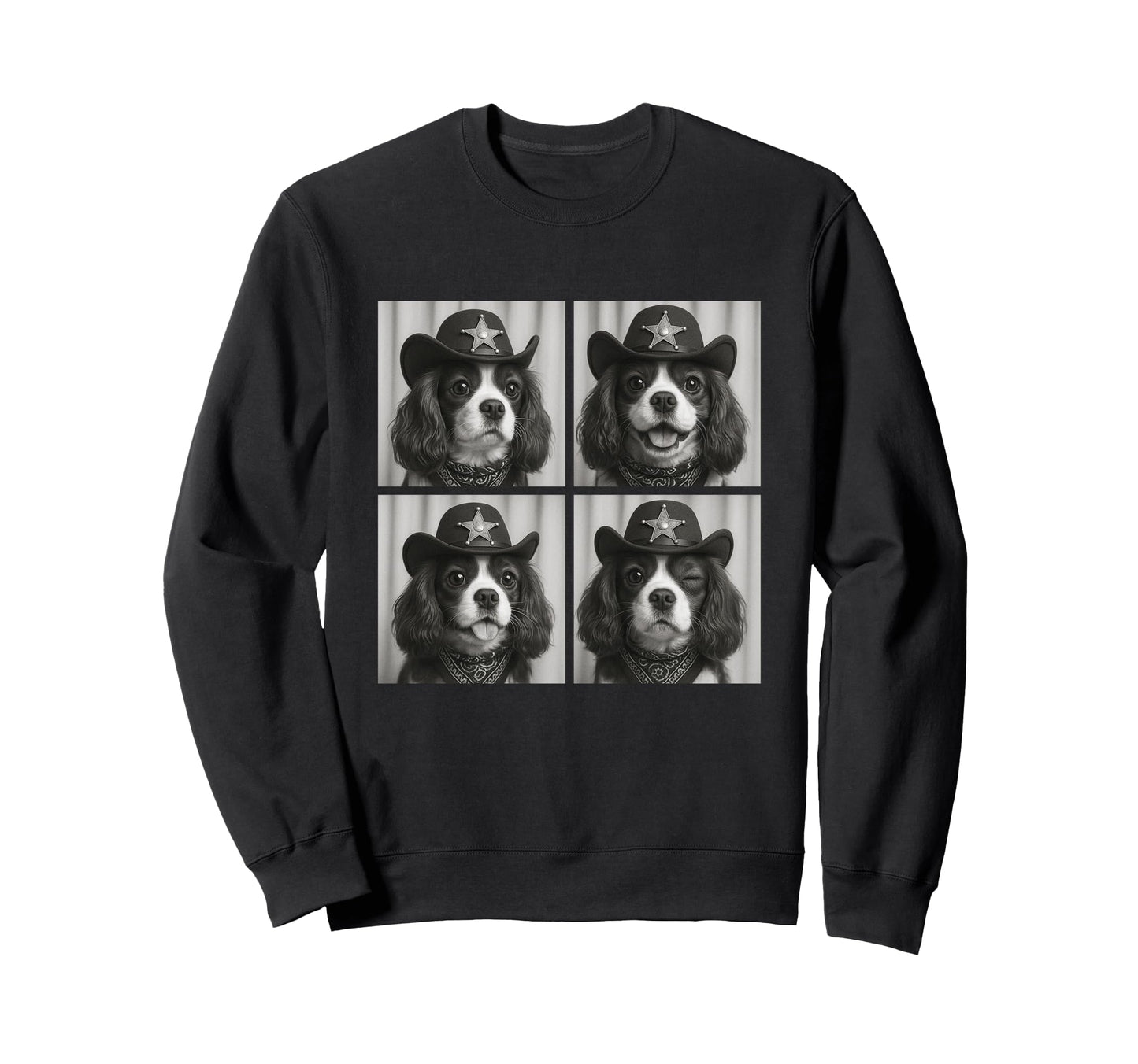 Cavalier King Funny Cowboy Sweatshirt - Casual Everyday Wear for Adults - T-Shirt, Sweatshirt, Hoodie
