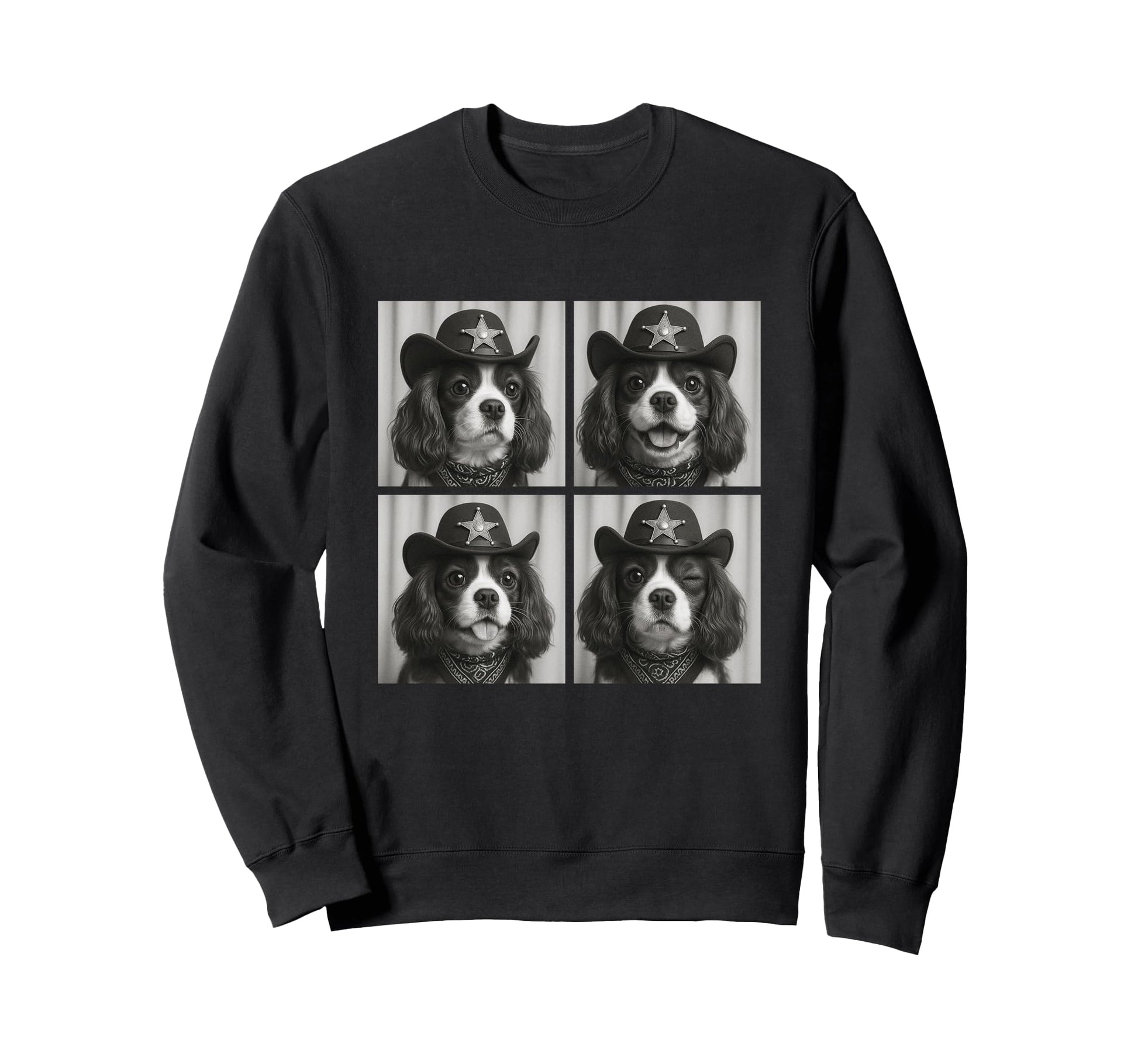 Cavalier King Funny Cowboy Sweatshirt - Casual Everyday Wear for Adults - T-Shirt, Sweatshirt, Hoodie