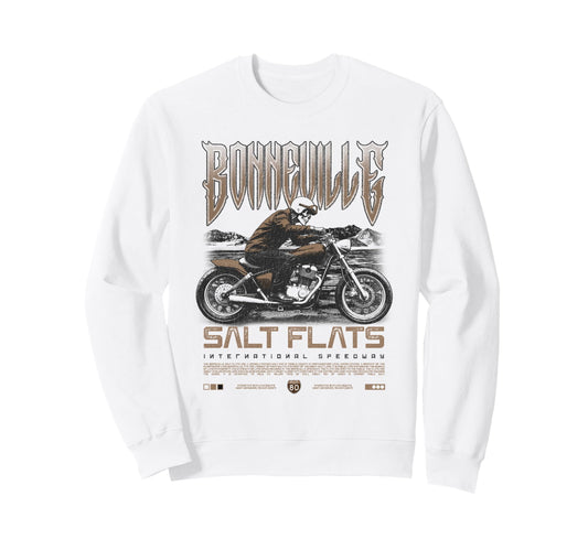 Bonneville Salt Flats Motorcycle Sweatshirt - Trendy Graphic for Adults - T-Shirt, Sweatshirt, Hoodie