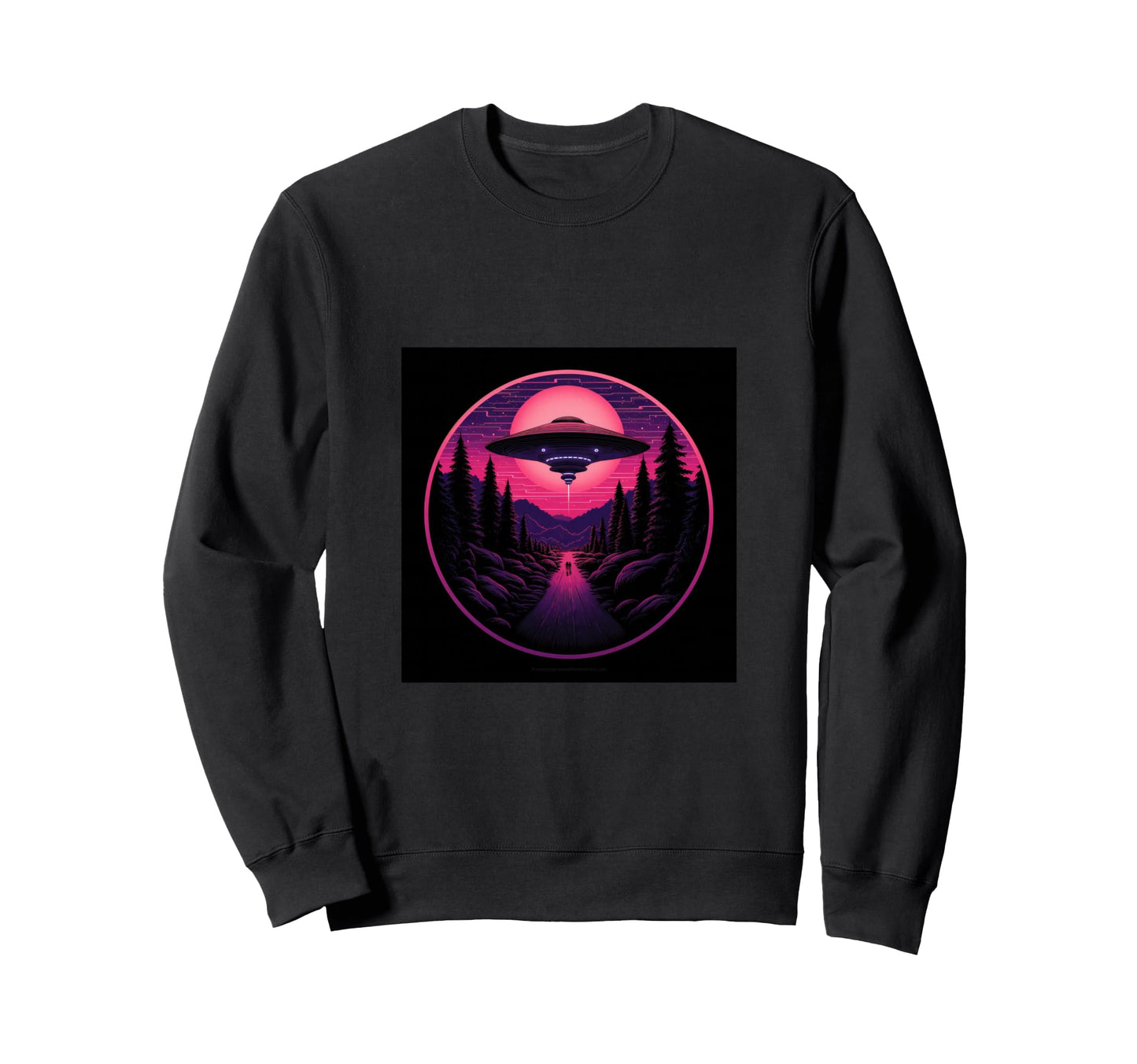 Alien Abduction Alien Vaporwave Ufo Sweatshirt - Unique Graphic Unisex - T-Shirt, Sweatshirt, Hoodie