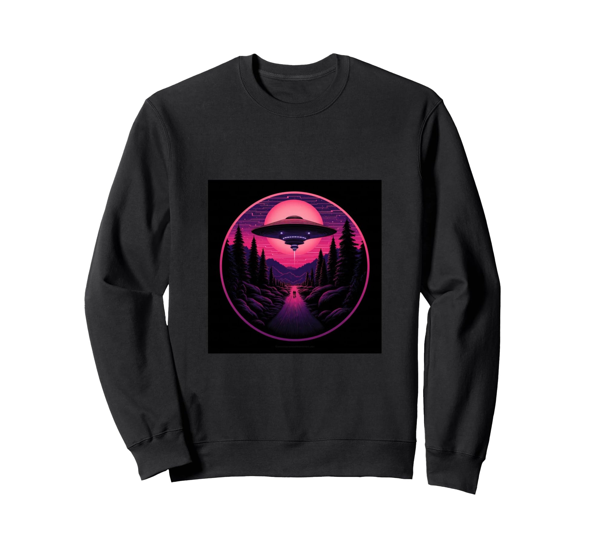 Alien Abduction Alien Vaporwave Ufo Sweatshirt - Unique Graphic Unisex - T-Shirt, Sweatshirt, Hoodie