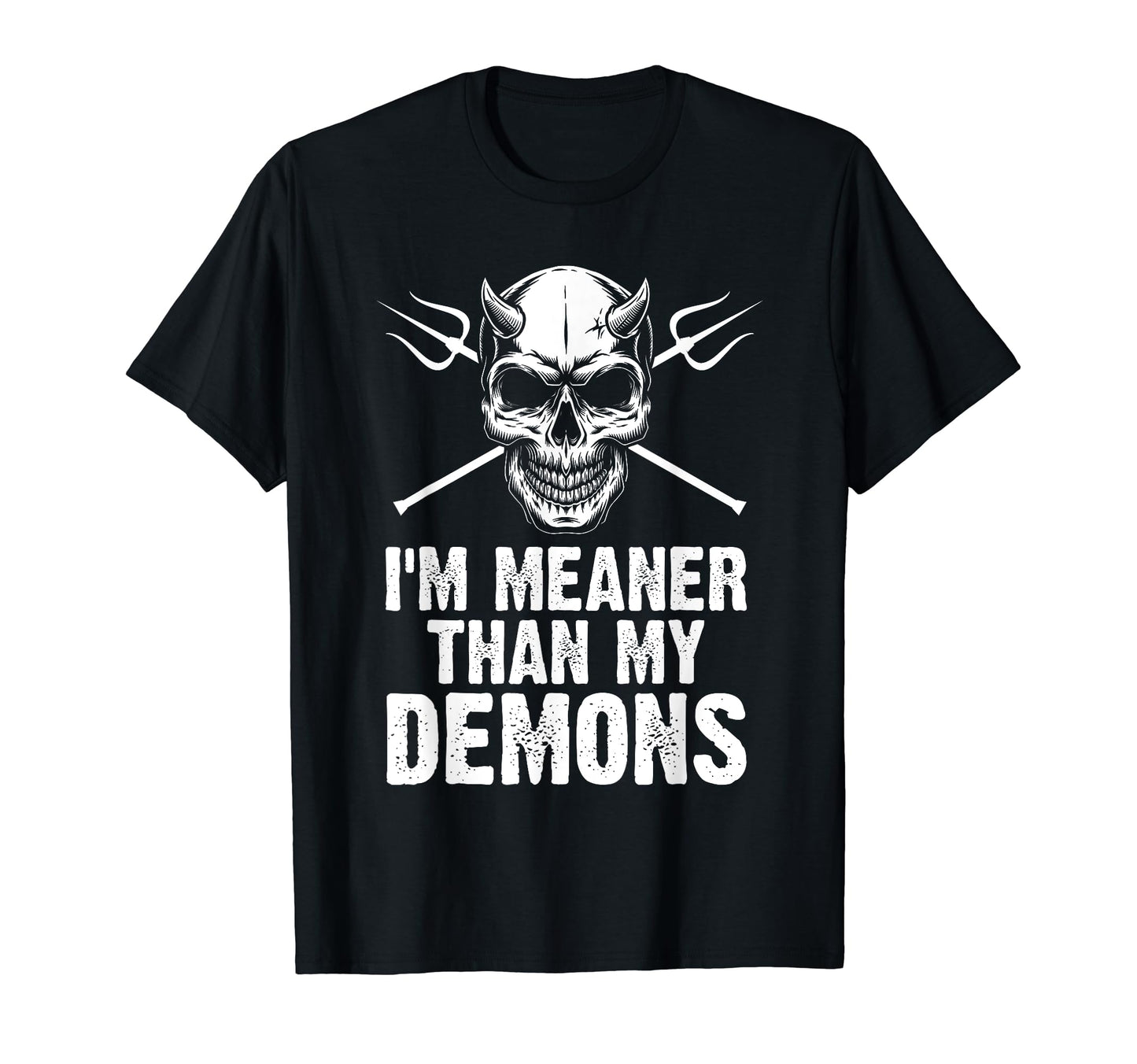 Im Meaner Than My Demons Aesthetic T-Shirt - Custom Art Print Men Women - T-Shirt, Sweatshirt, Hoodie