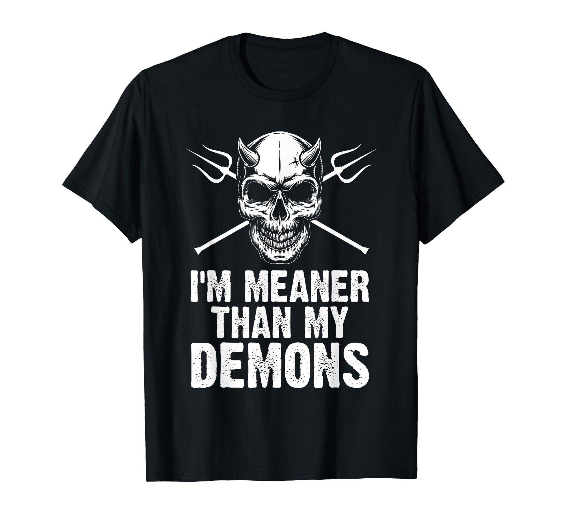 Im Meaner Than My Demons Aesthetic T-Shirt - Custom Art Print Men Women - T-Shirt, Sweatshirt, Hoodie
