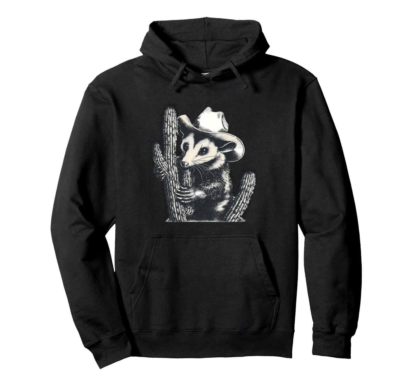 Opossum Cowboy Rodeo Cowgirl Western Hoodie - Unique Graphic Unisex - T-Shirt, Sweatshirt, Hoodie