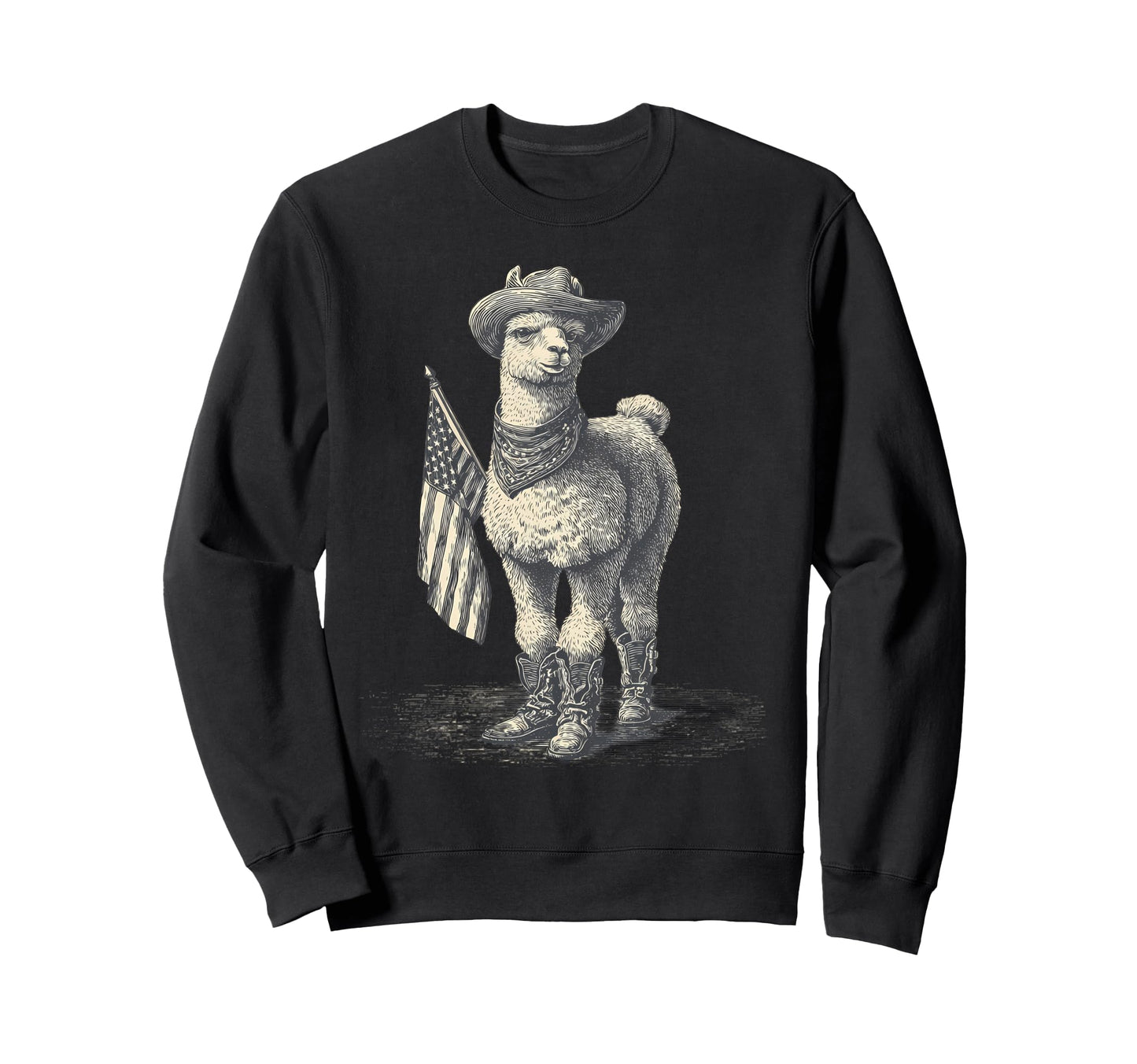 Country Cowboy Alpaca Rodeo Sweatshirt - Novelty Apparel for Adults - T-Shirt, Sweatshirt, Hoodie