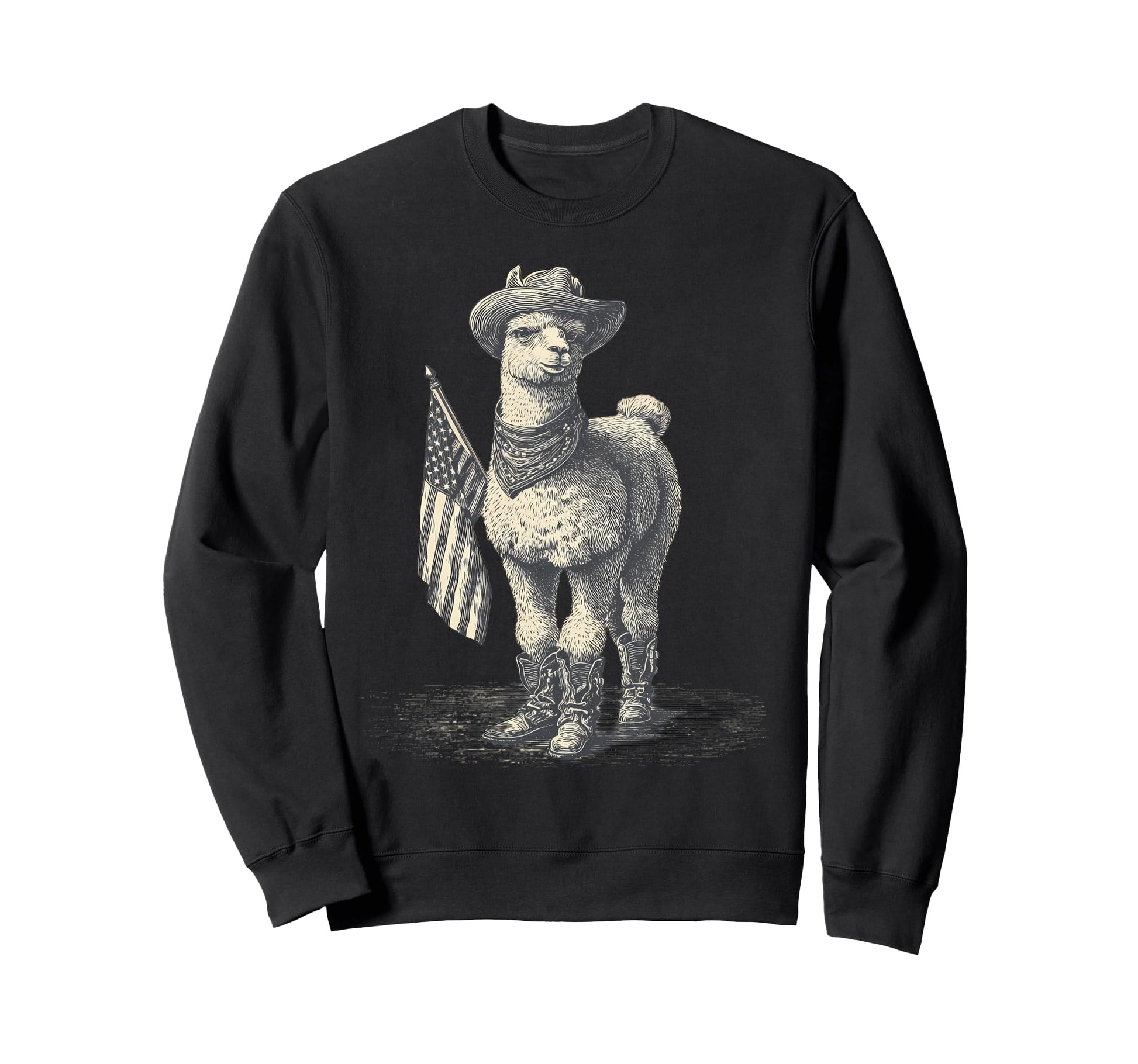 Country Cowboy Alpaca Rodeo Sweatshirt - Novelty Apparel for Adults - T-Shirt, Sweatshirt, Hoodie