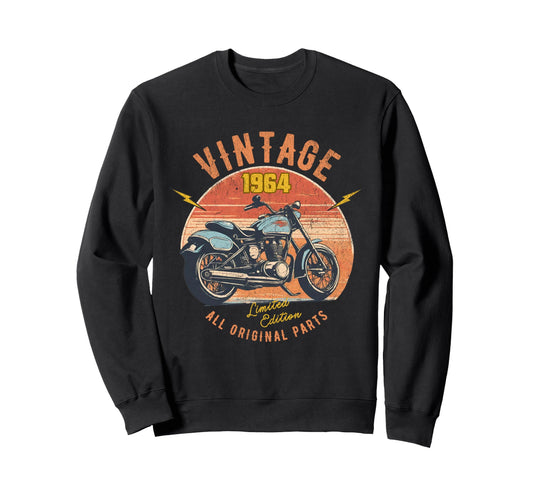 1964 Motorcycle Bikers Sixtieth Sweatshirt - Aesthetic Graphic Men Women - T-Shirt, Sweatshirt, Hoodie