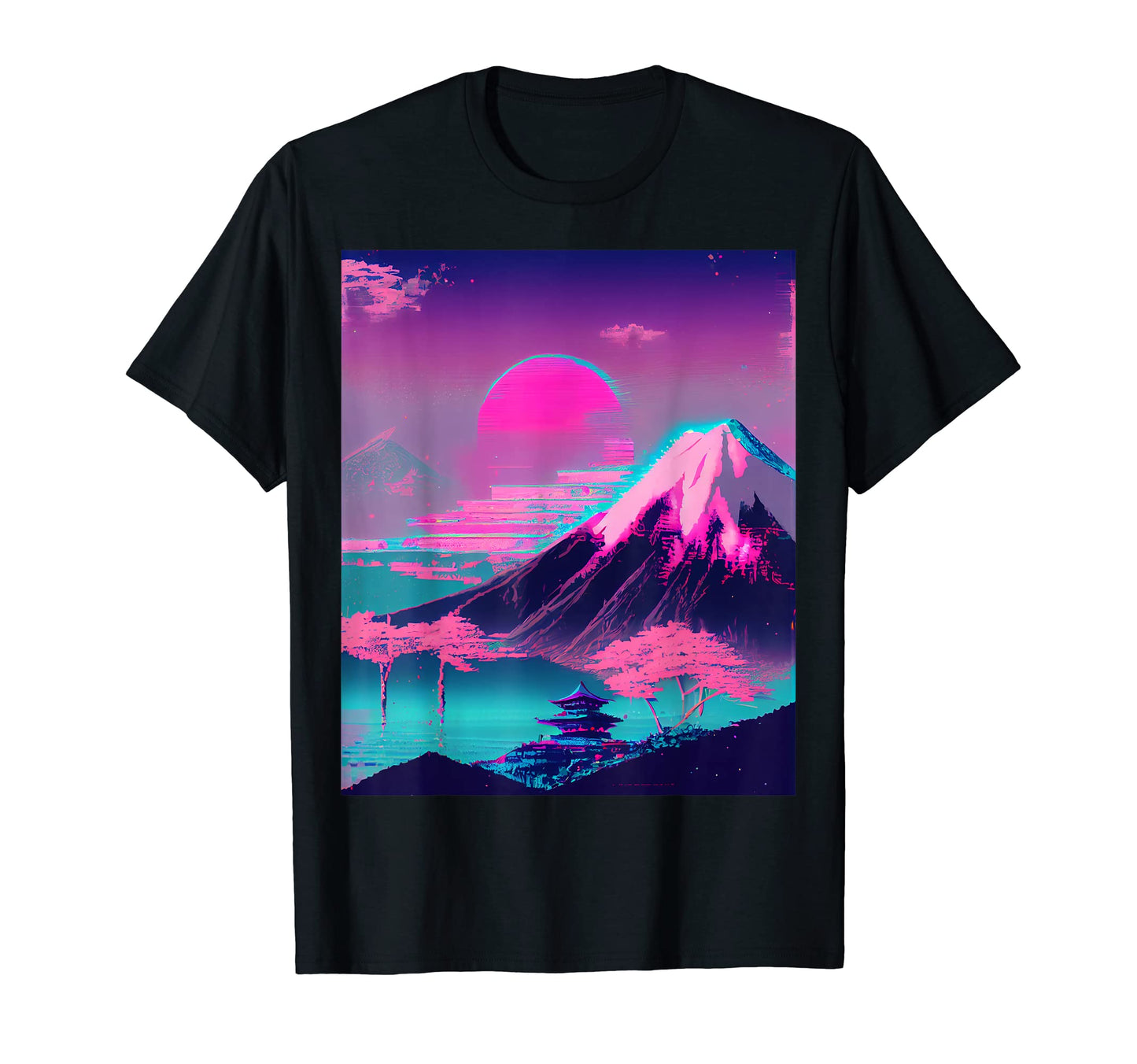 Mount Fuji Vaporwave Aesthetic Pastel T-Shirt - Aesthetic Graphic Unisex - T-Shirt, Sweatshirt, Hoodie
