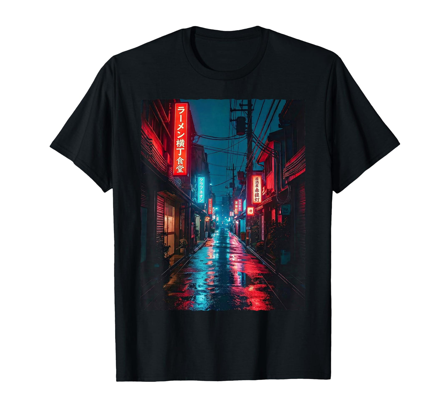 Tokyo Street Japanese Ramen Vaporwave T-Shirt - Unique Graphic for Adults - T-Shirt, Sweatshirt, Hoodie