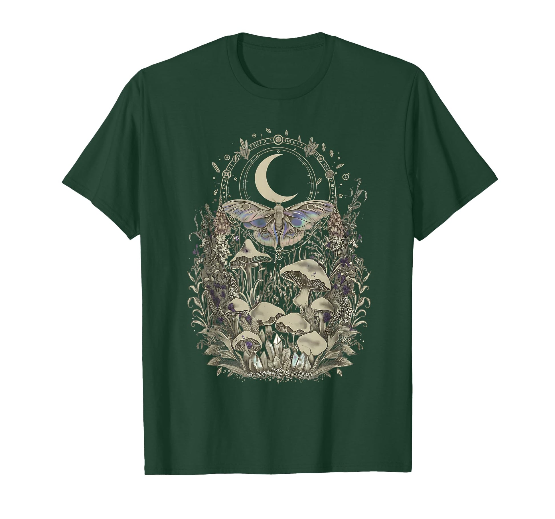 Grunge Y2K Fairy Core Mushroom Moth T-Shirt - Novelty Apparel for Adults - T-Shirt, Sweatshirt, Hoodie
