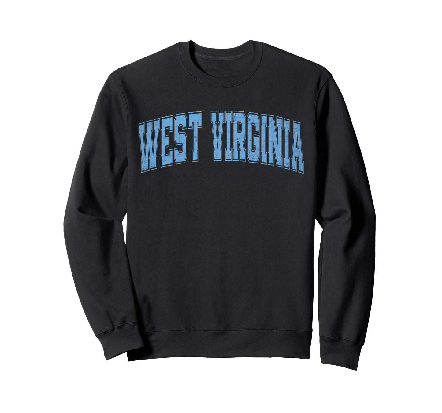 West Virginia Sky Blue Text Sweatshirt - Novelty Apparel for Adults - T-Shirt, Sweatshirt, Hoodie