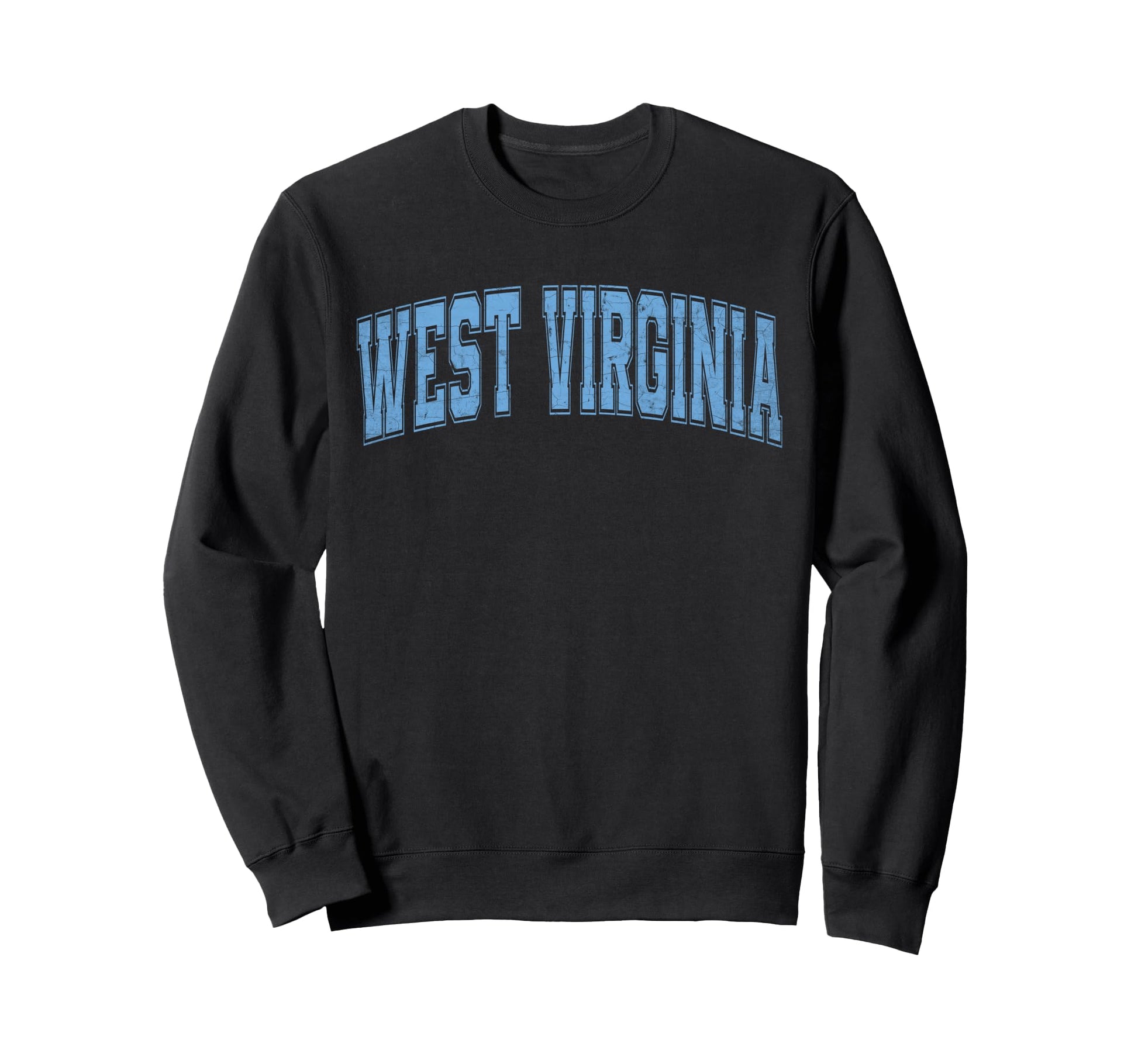 West Virginia Sky Blue Text Sweatshirt - Novelty Apparel for Adults - T-Shirt, Sweatshirt, Hoodie