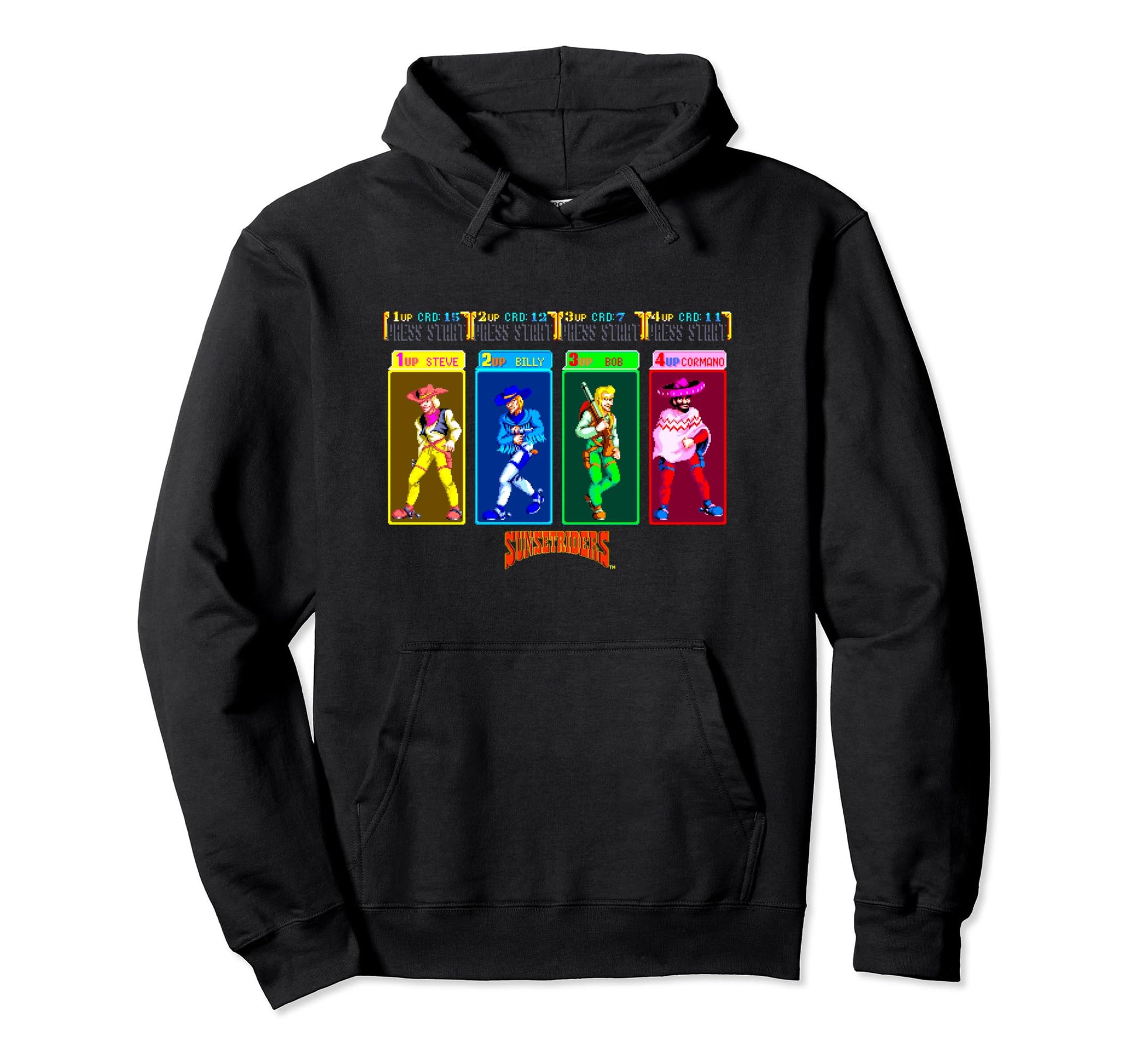 Sunset Riders Character Select Hoodie - Custom Art Print for Adults - T-Shirt, Sweatshirt, Hoodie