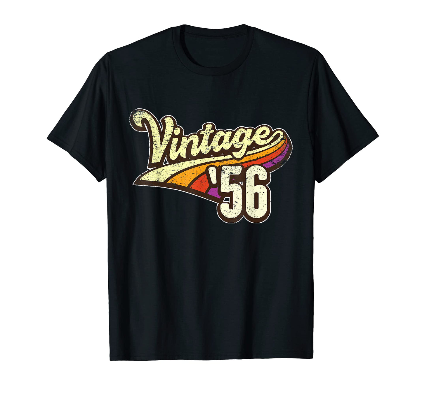Born 1956 56 Rainbow Birthday Gift T-Shirt - Graphic Print Men Women - T-Shirt, Sweatshirt, Hoodie