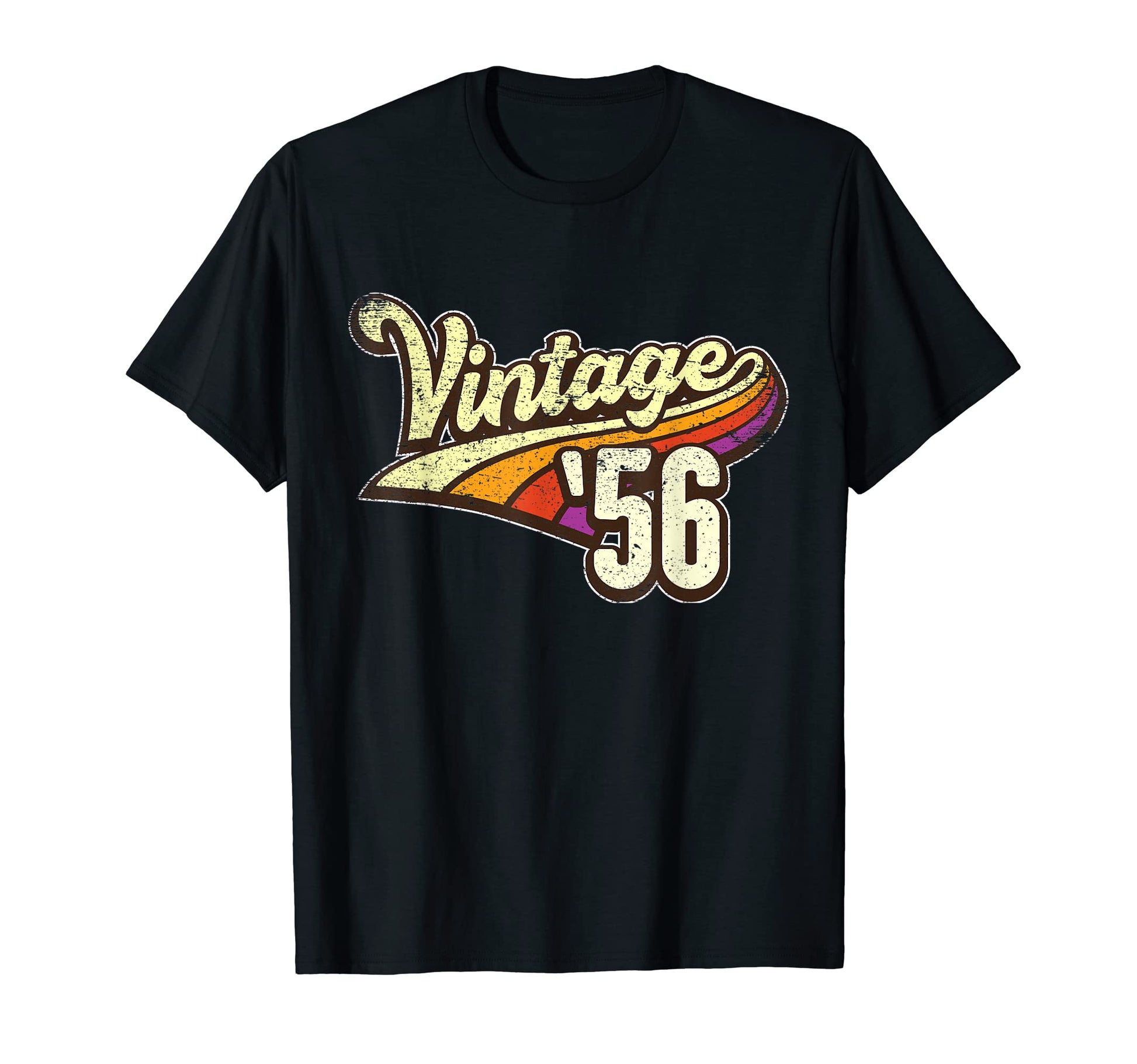 Born 1956 56 Rainbow Birthday Gift T-Shirt - Graphic Print Men Women - T-Shirt, Sweatshirt, Hoodie