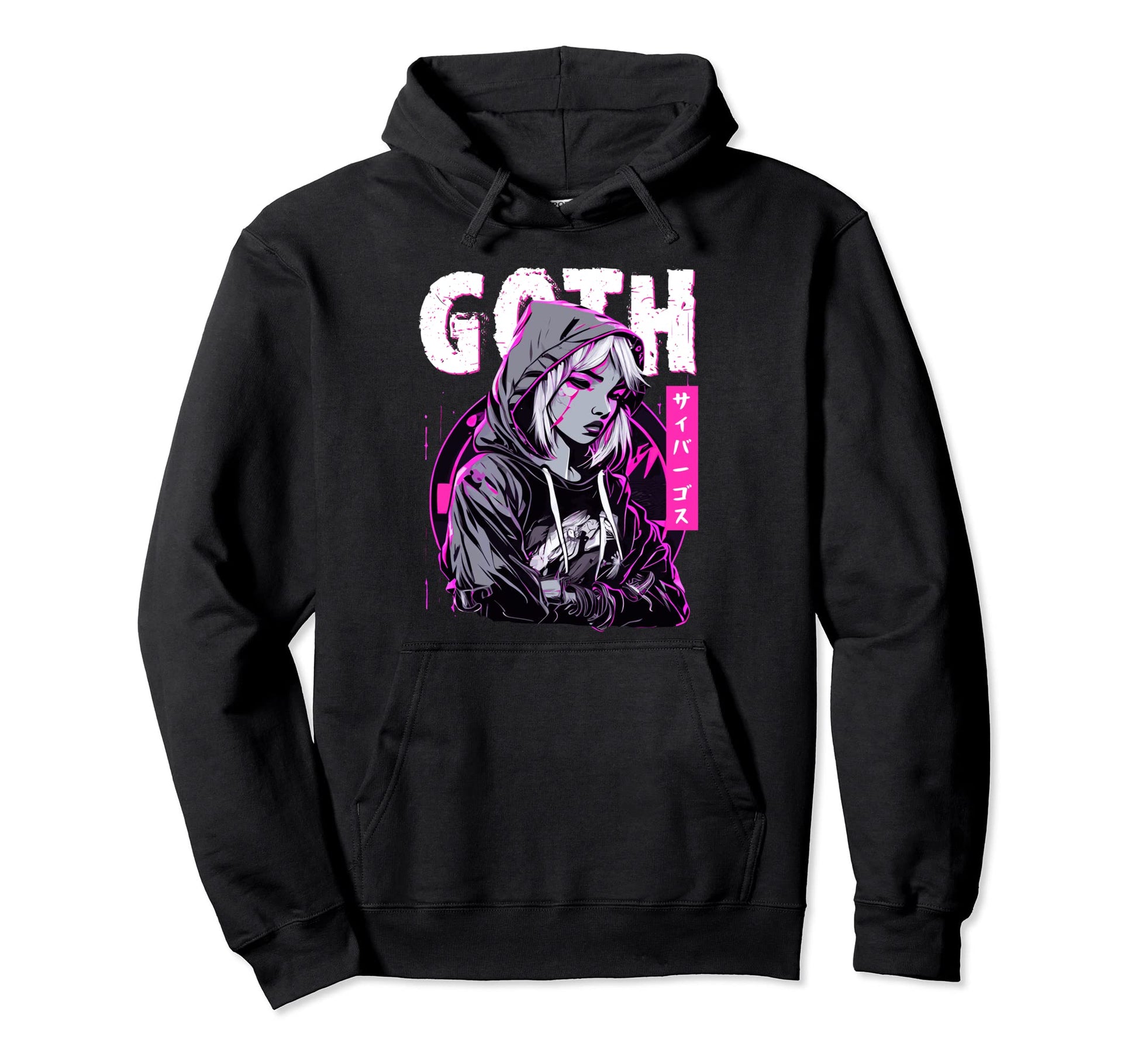 Gothic Sad Anime Japanese Cybergoth Hoodie - Casual Everyday Wear Unisex - T-Shirt, Sweatshirt, Hoodie