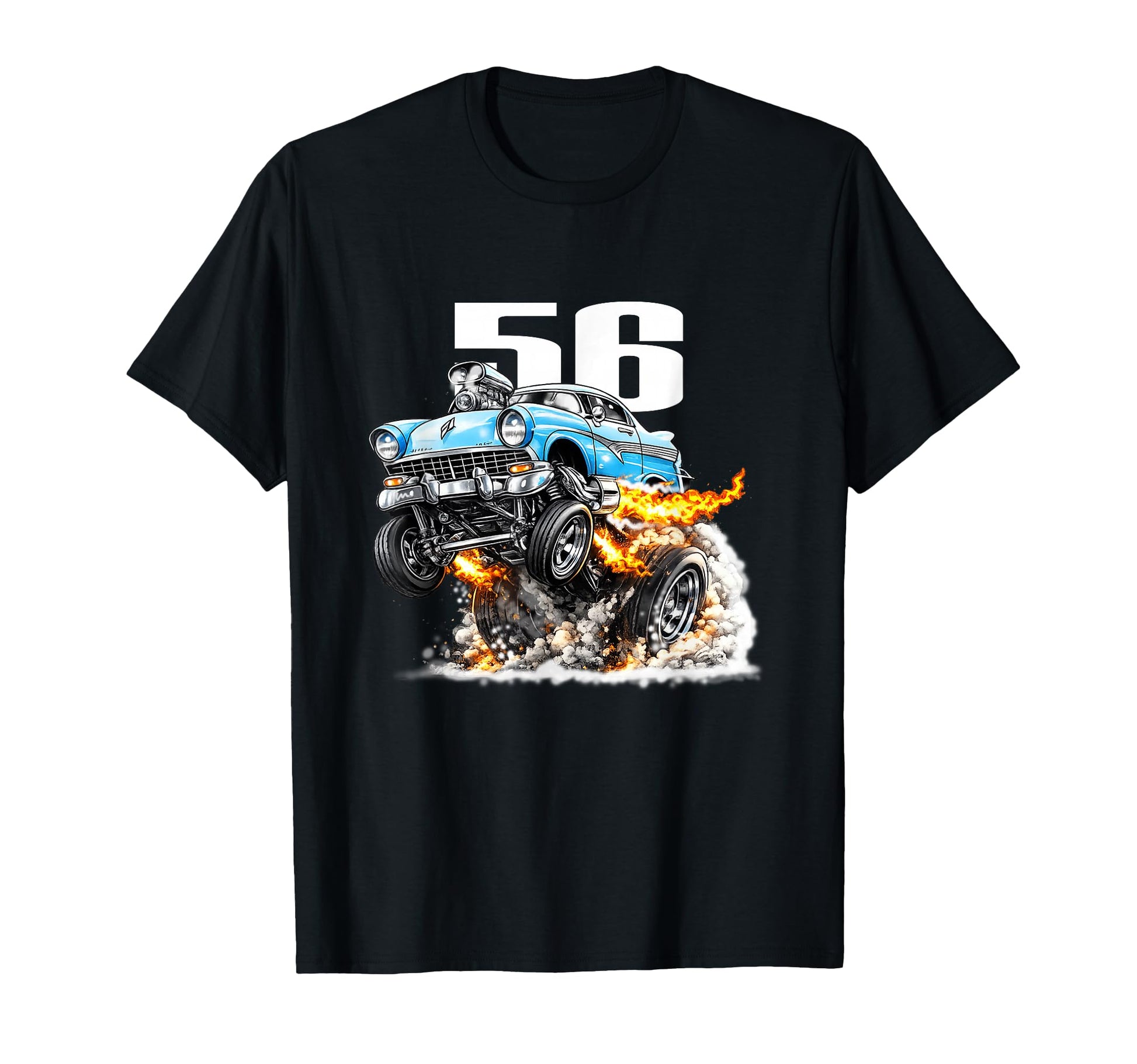 1956 Hot Rod Cartoon American Muscle T-Shirt - Streetwear Style for Adults - T-Shirt, Sweatshirt, Hoodie
